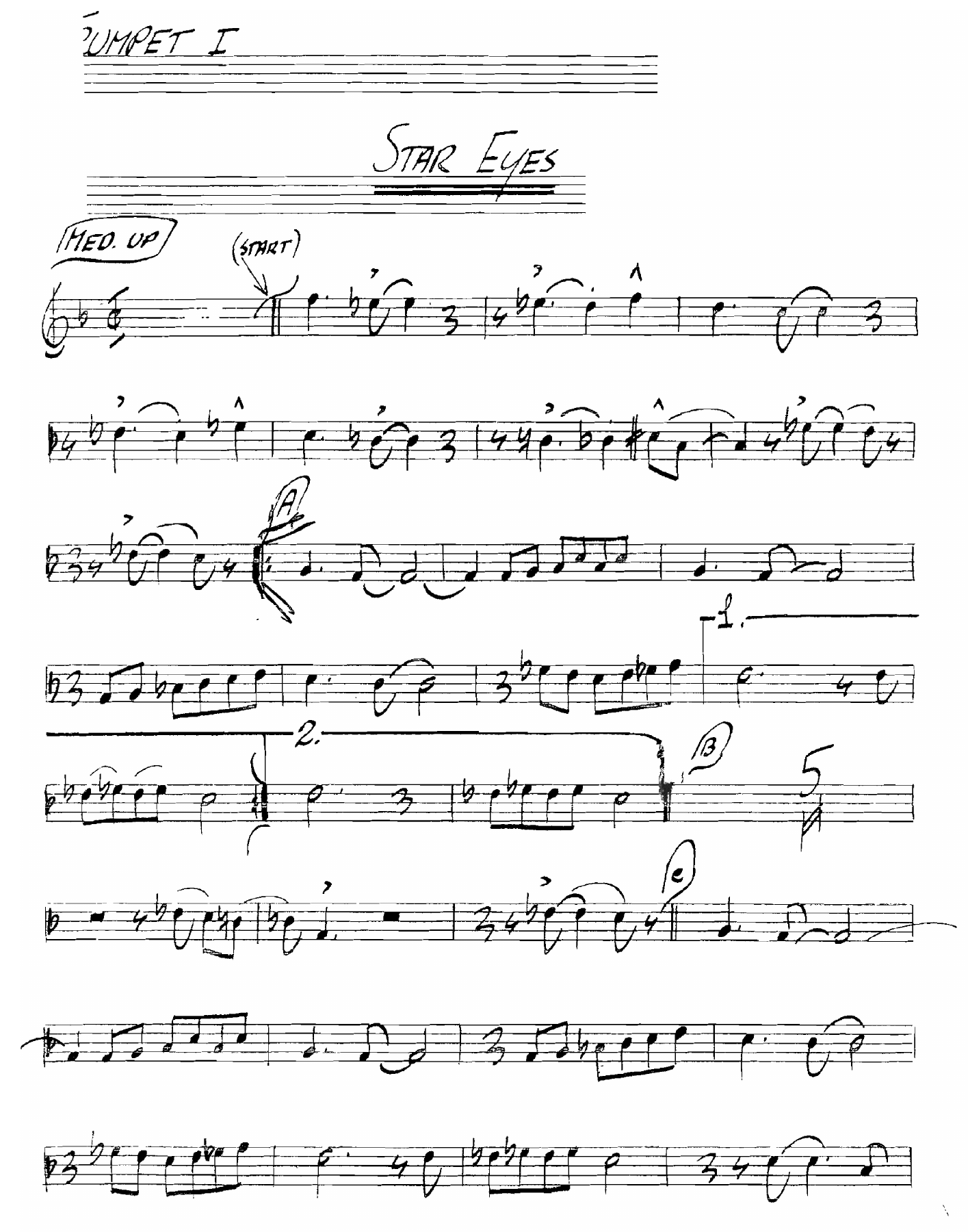 Star Eyes — sheet music preview