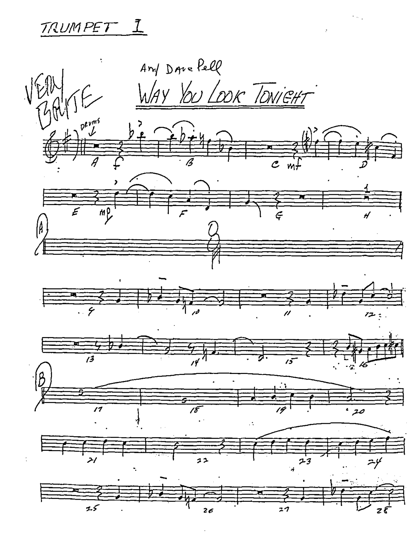 The Way You Look Tonight — sheet music preview