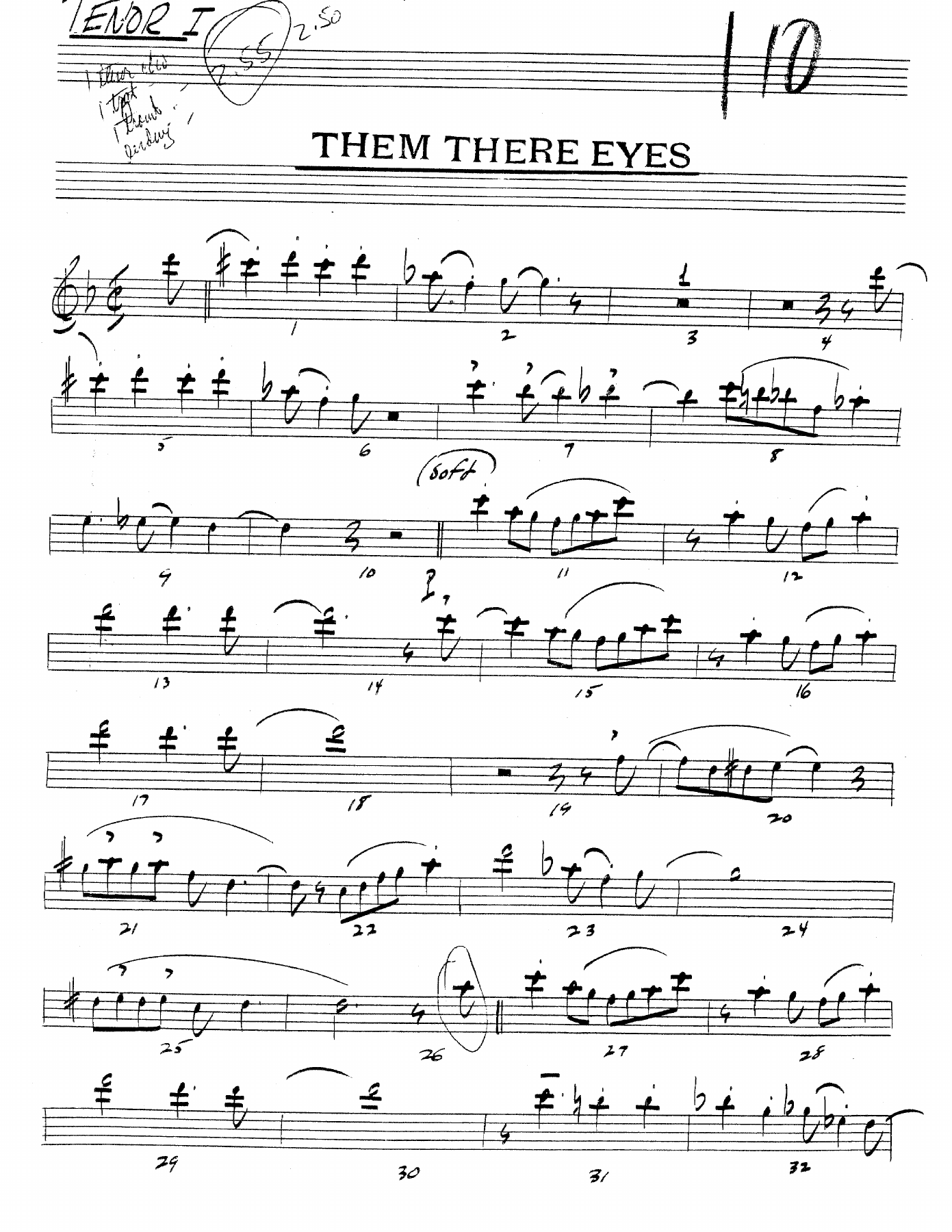 Them There Eyes — sheet music preview