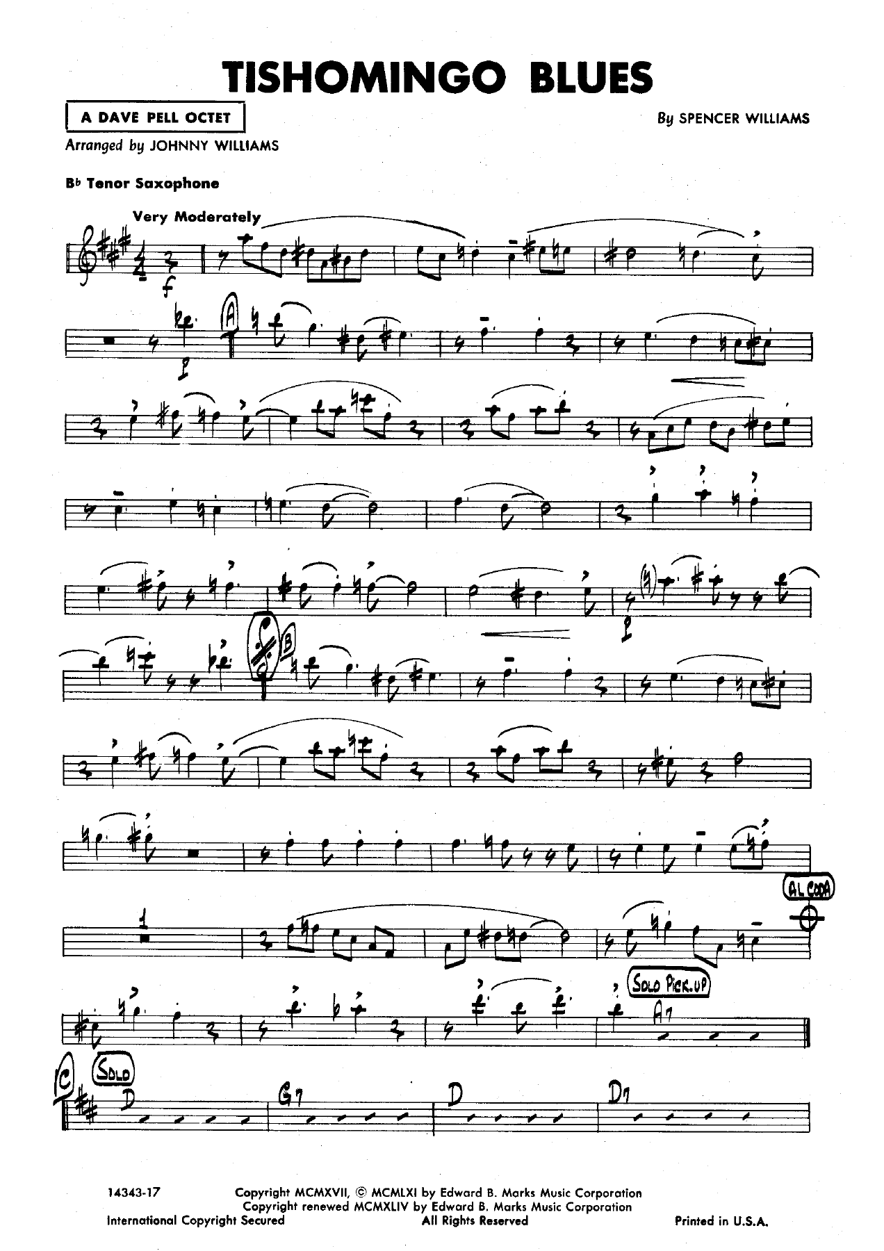 Tishmingo Blues — sheet music preview