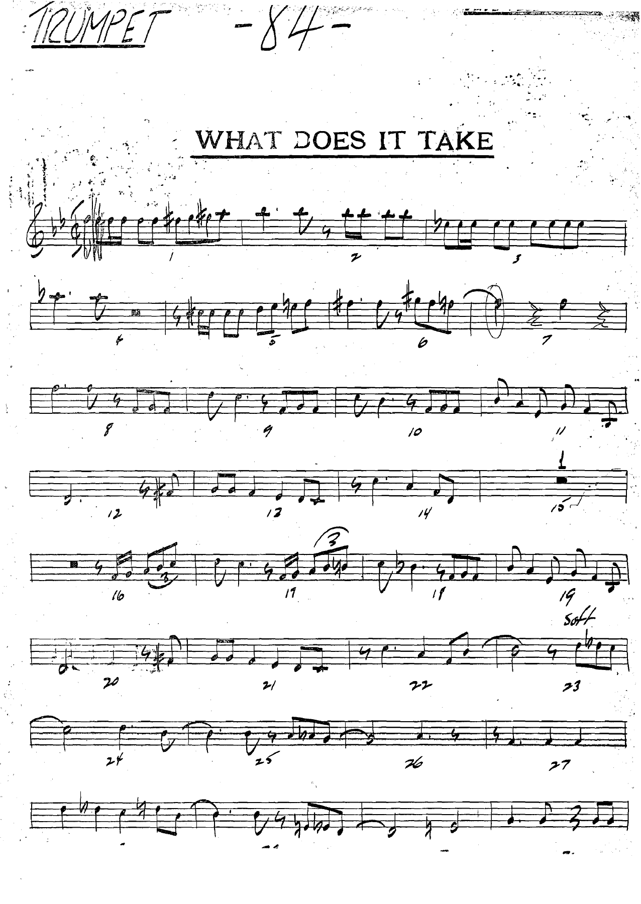 What Does It Take — sheet music preview