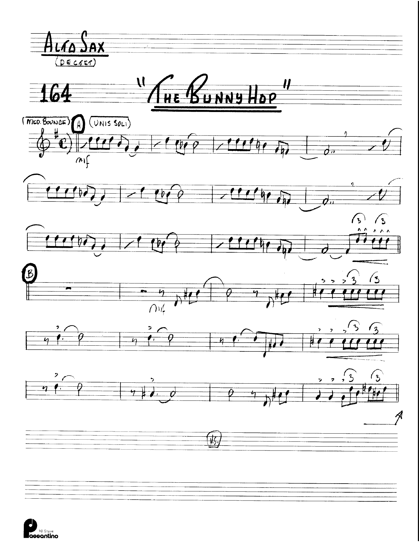 Bunny Hop, The (Kenton Dectet #164) 3213 — sheet music preview