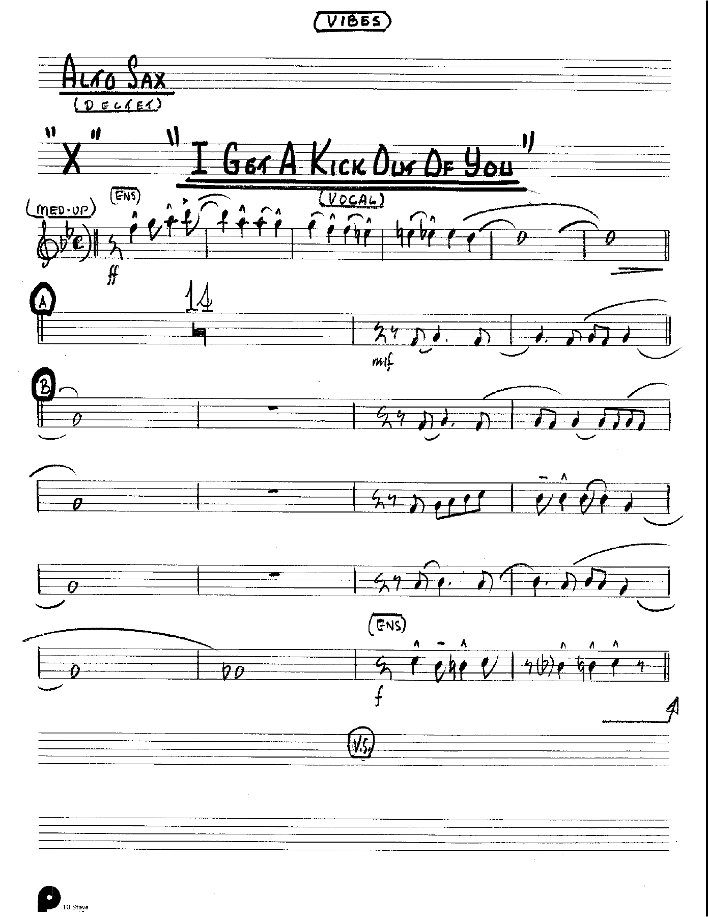 I Get A Kick Out Of You — sheet music preview