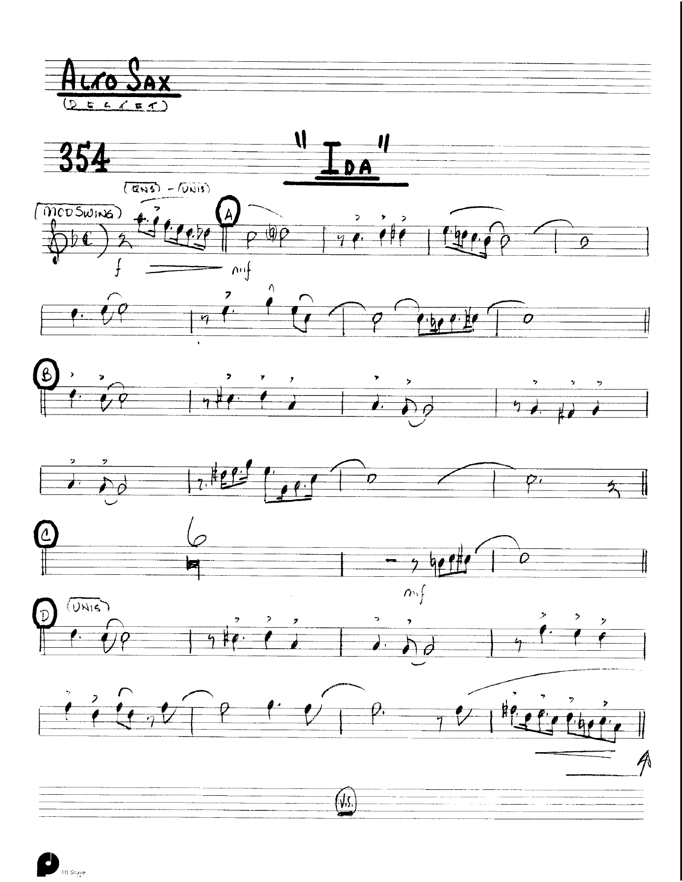 Ida — sheet music preview