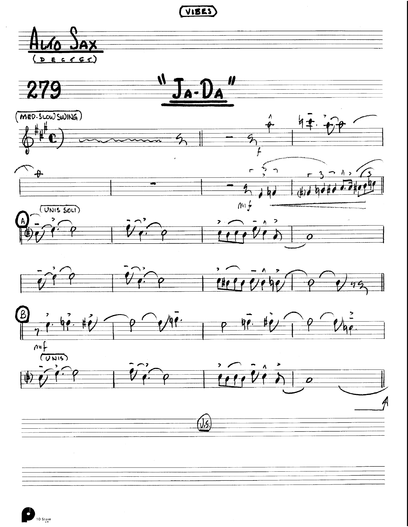 Ja-Da — sheet music preview