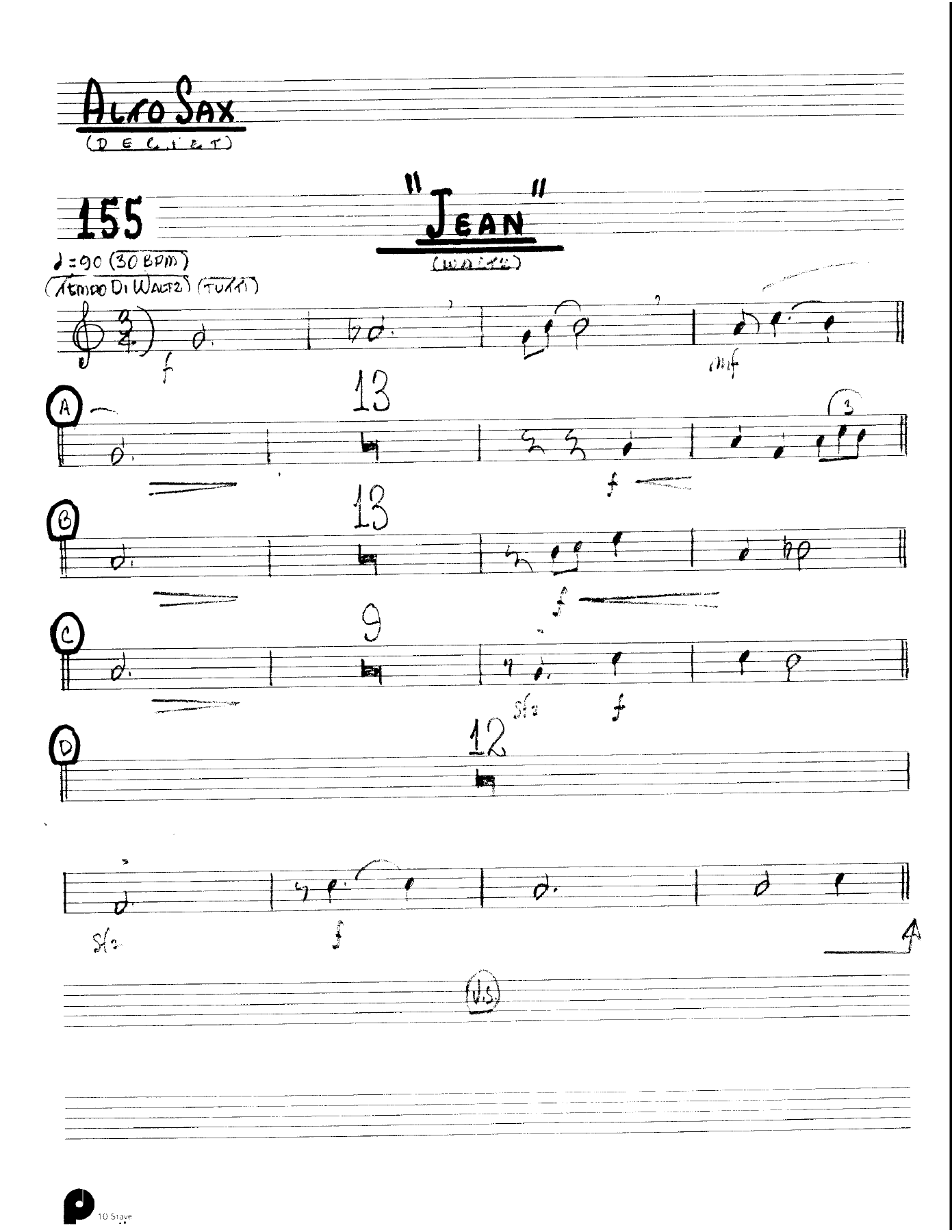 Jean (Kenton Dectet #155) 3213 — sheet music preview