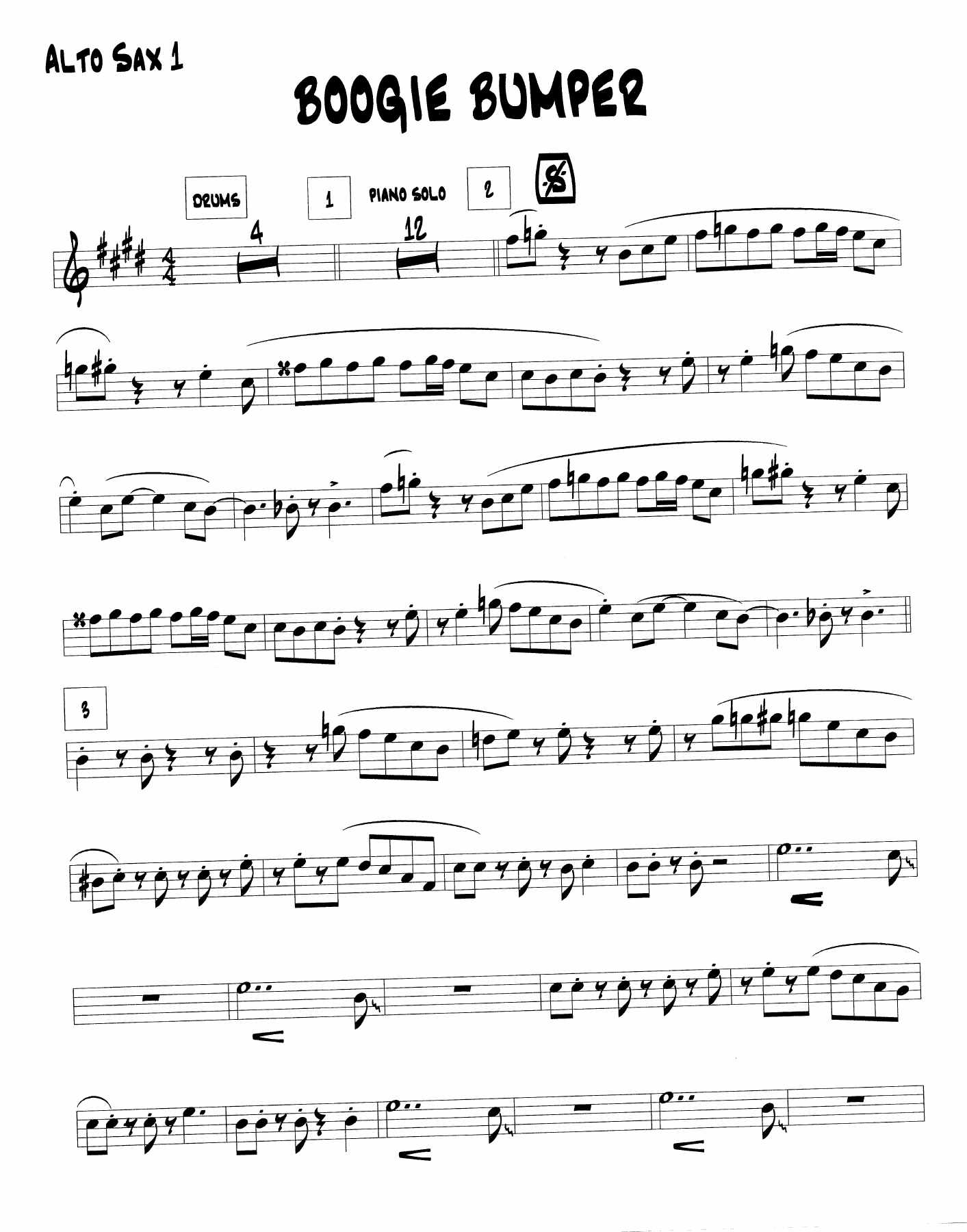 Boogie Bumper — sheet music preview