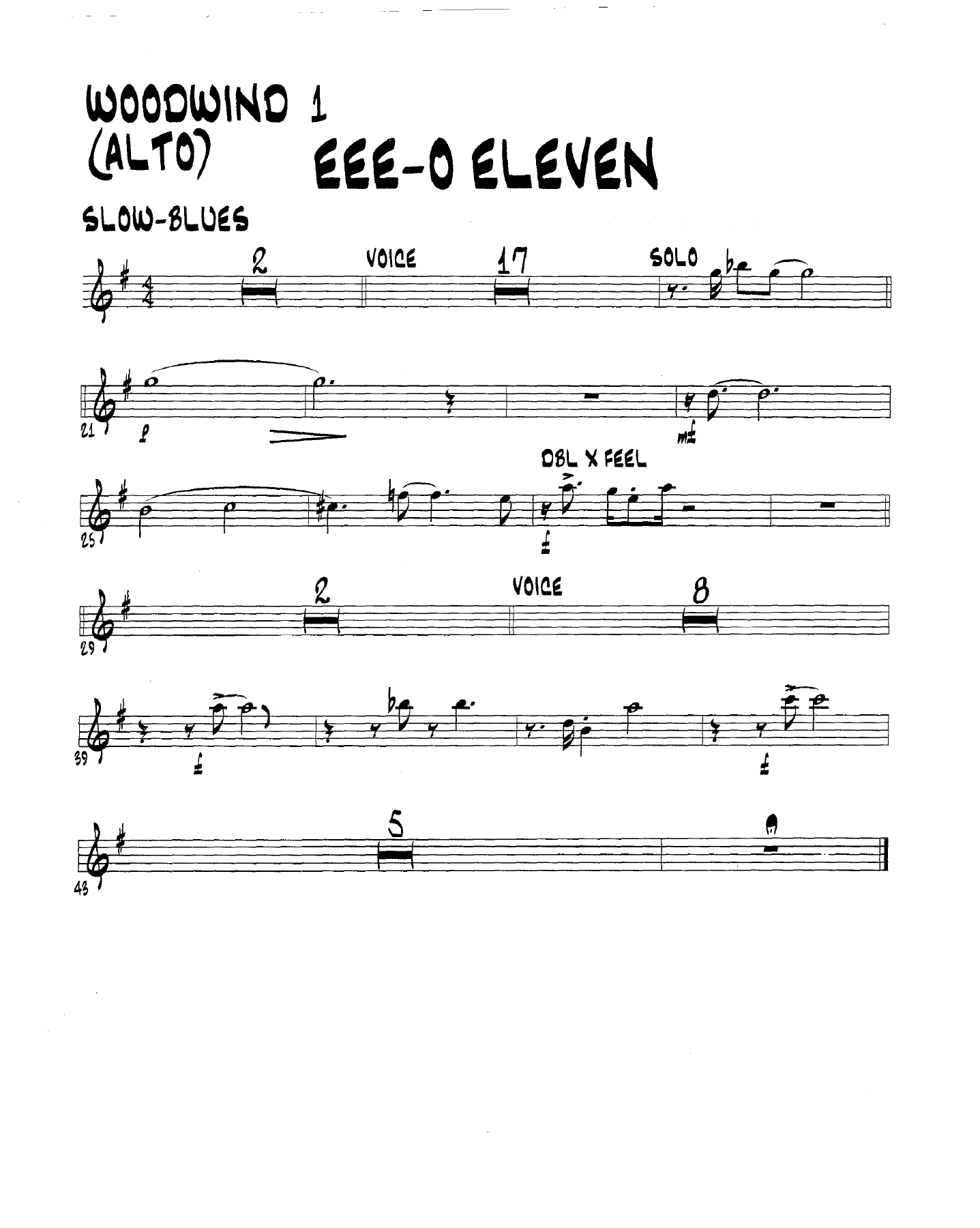 EEE-O Eleven — sheet music preview