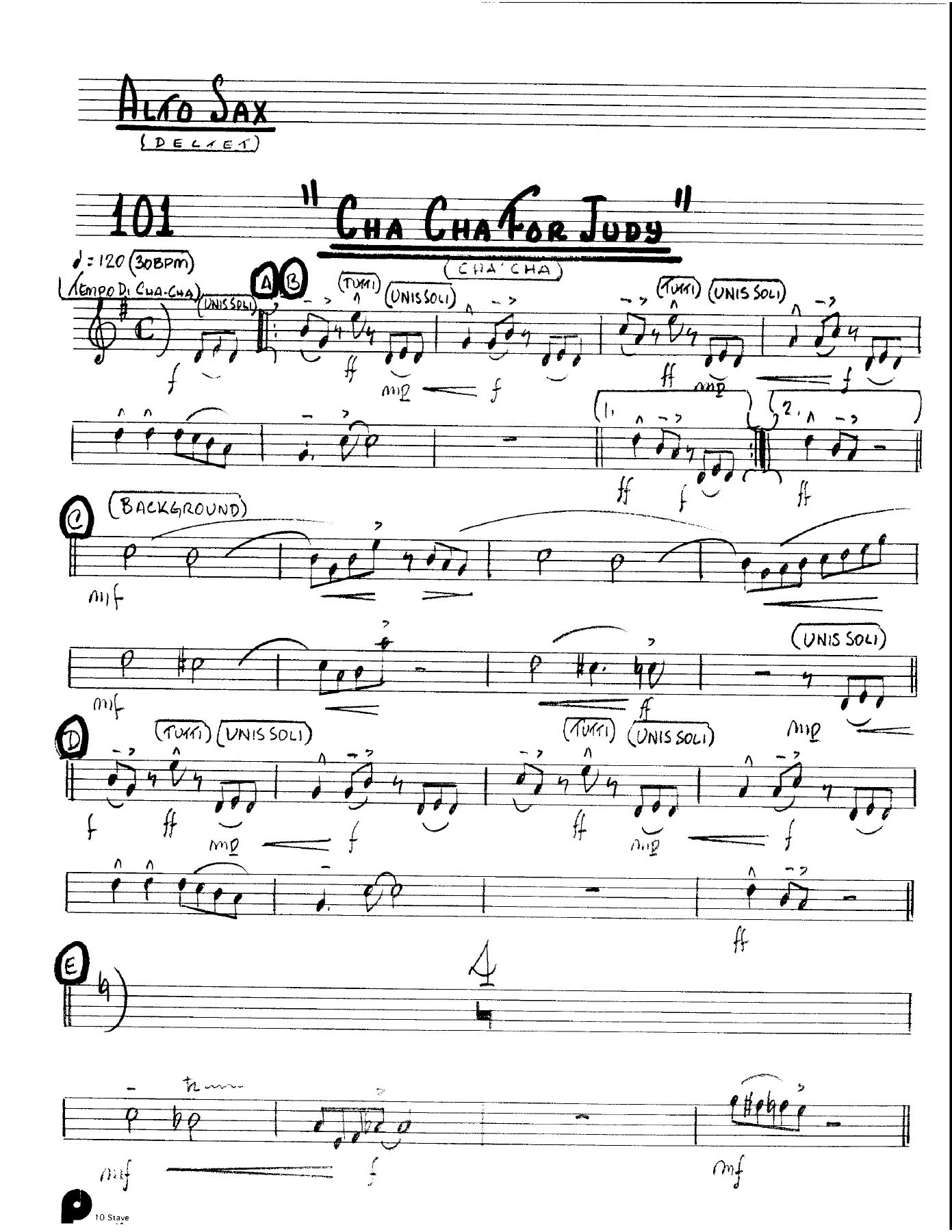 Cha Cha For Judy (Kenton Dectet #101) 3213 — sheet music preview