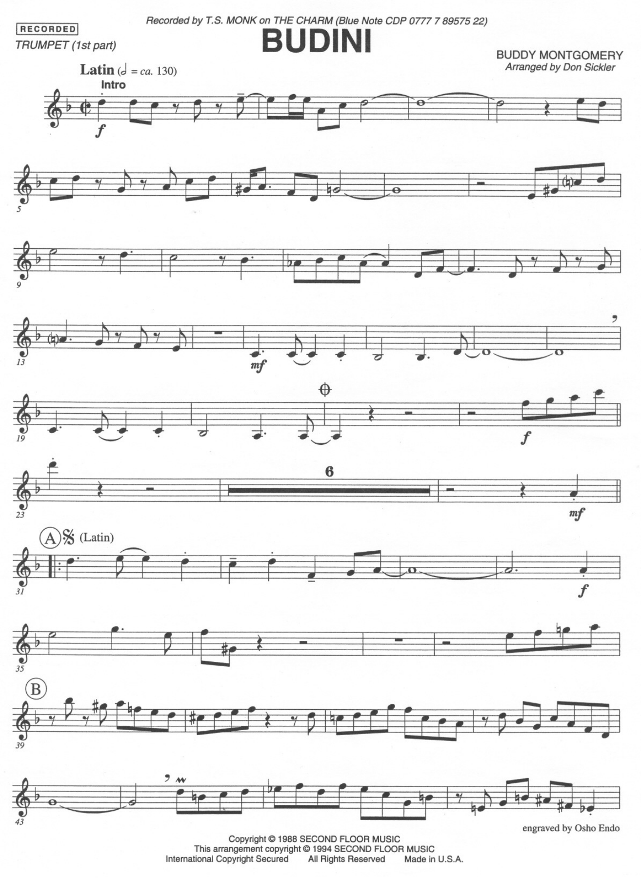 Budini — sheet music preview
