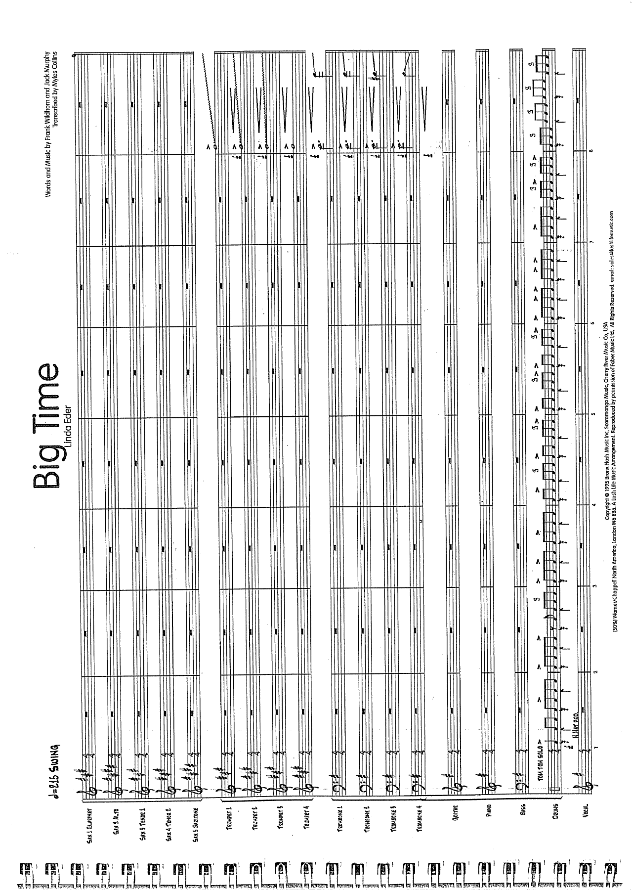 Big Tme (M.Collins) L.Eder Vocal — sheet music preview