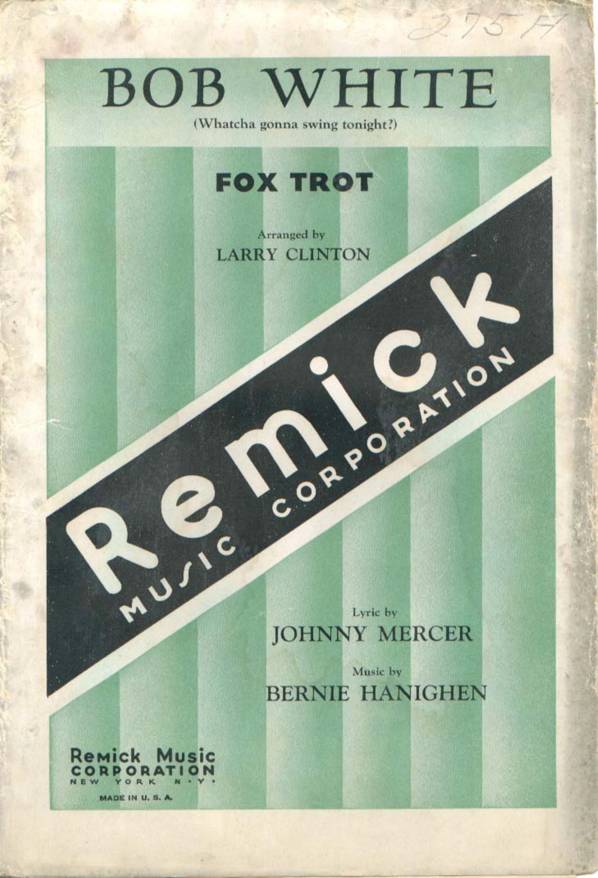 Bob White (L.Clinton) Voc. — sheet music preview