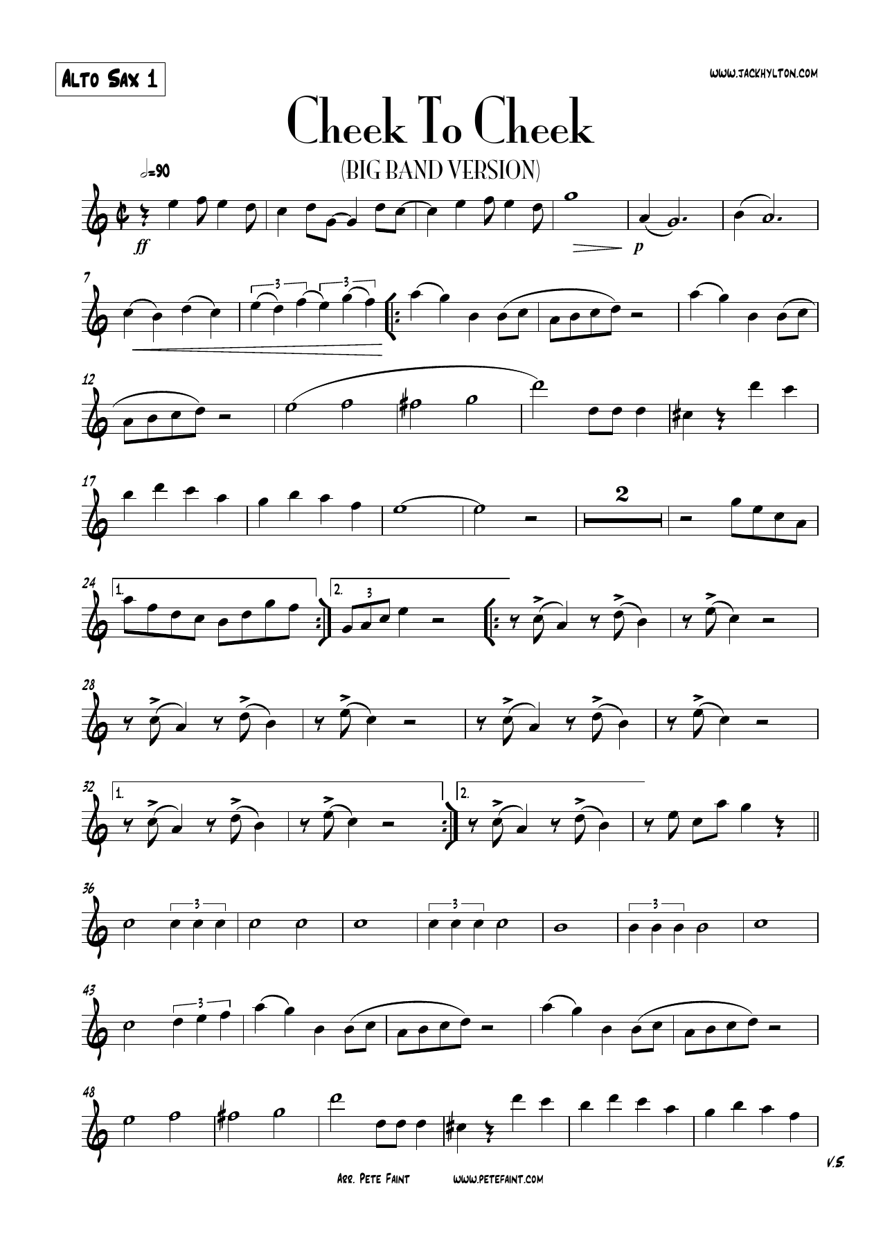 Cheek To Cheek (J.Hylton) voc.Group — sheet music preview