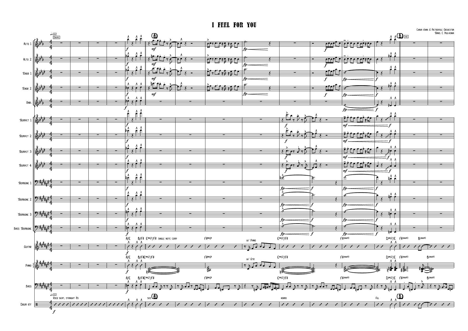 I Feel For You (Chaka Khan) Metropole Orchestra — sheet music preview