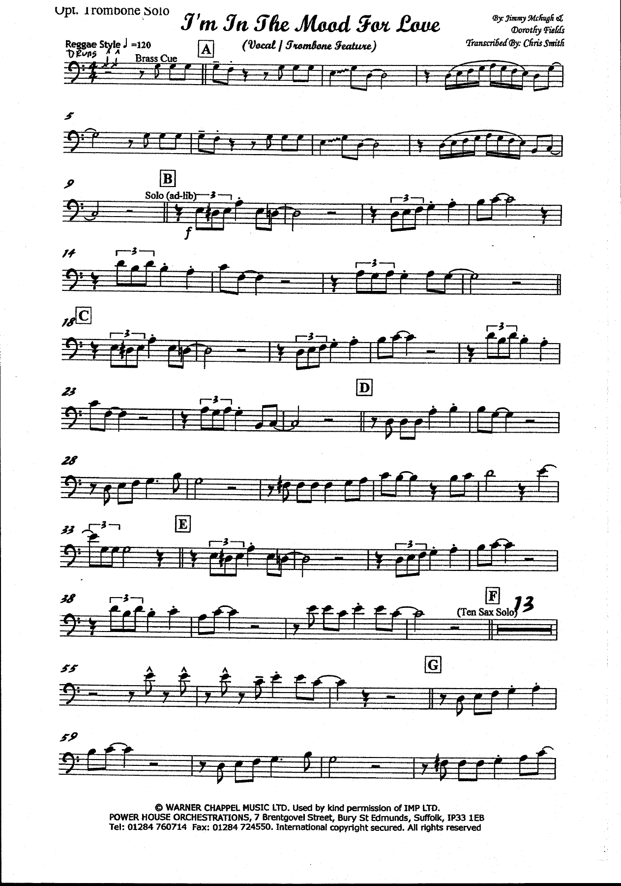 I'm In The Mood For Love — sheet music preview