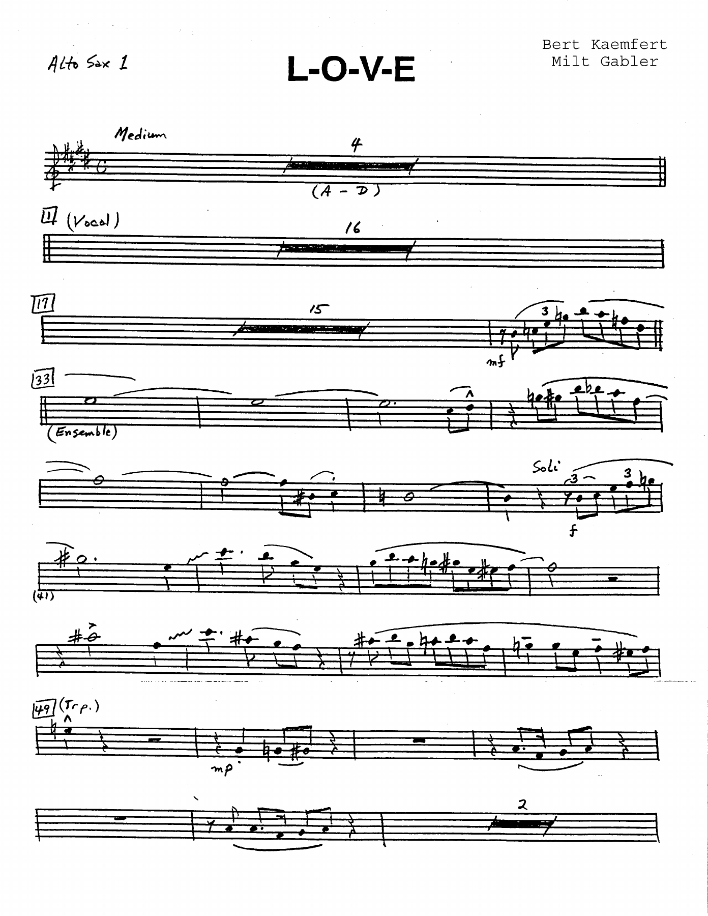 L.O.V.E. (B.Holman) Natalie Cole — sheet music preview