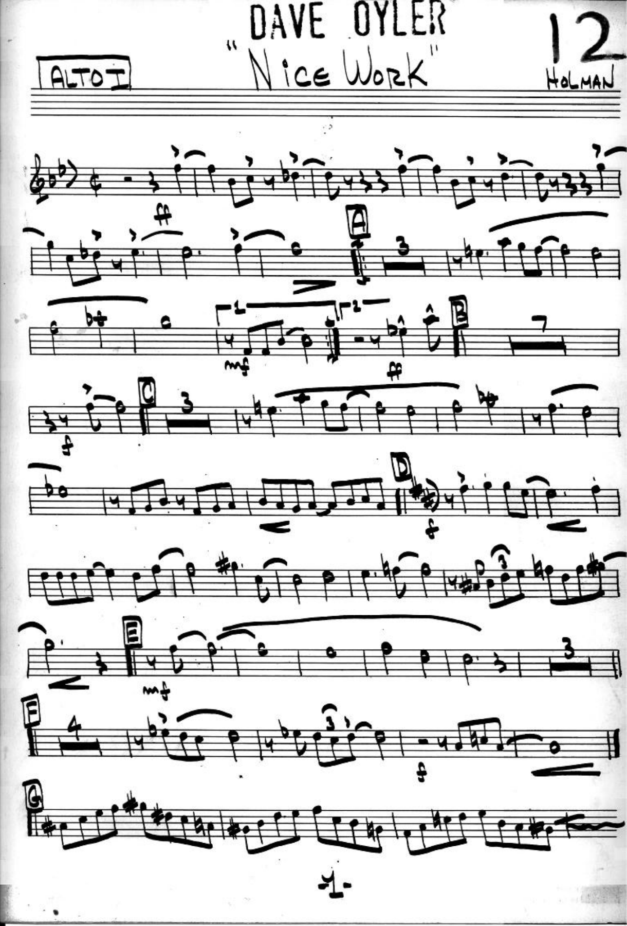 Nice Work If You Can Get It (B.Holman) — sheet music preview