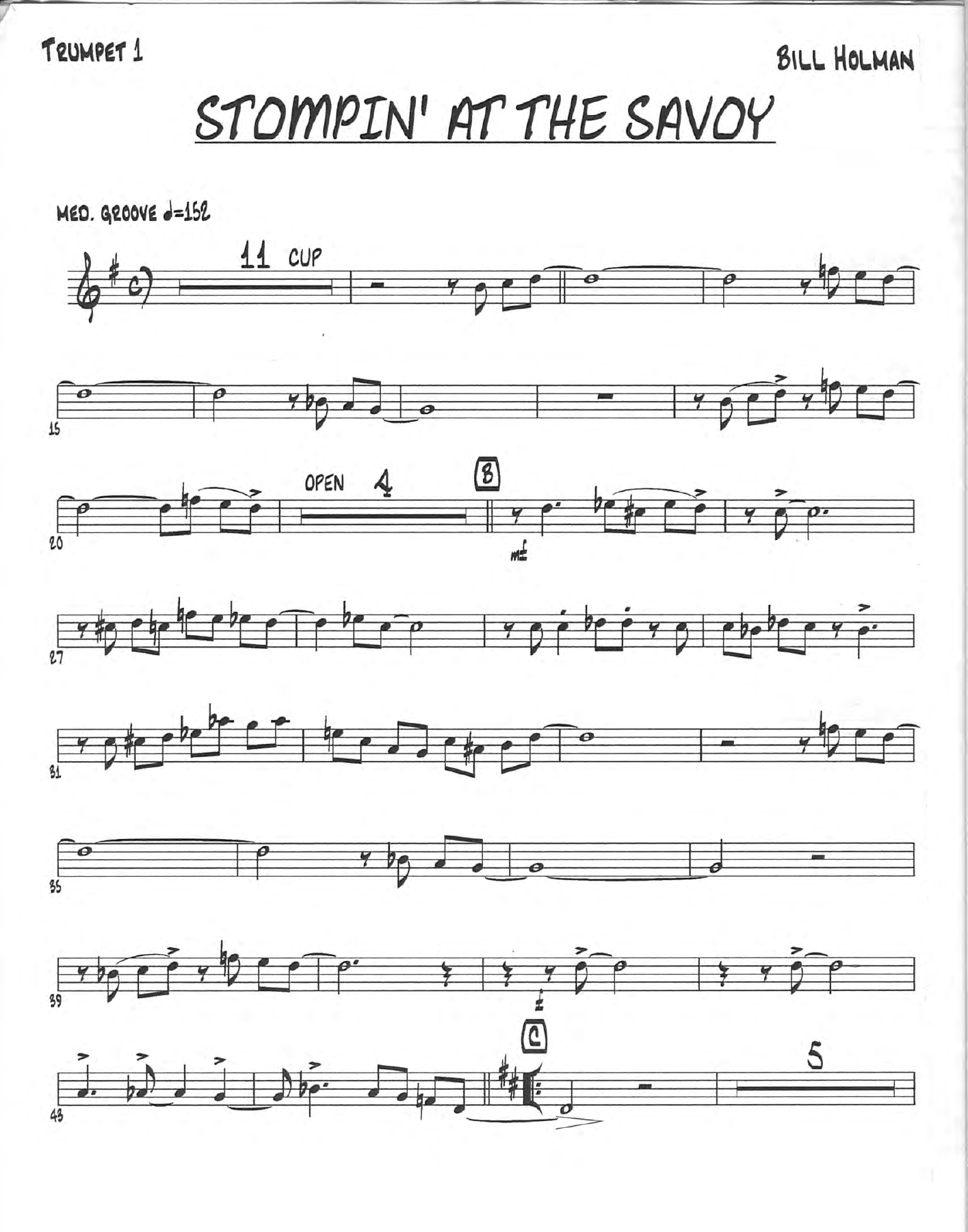 Stompin' At The Savoy (B.Holman) 2 MP3 — sheet music preview