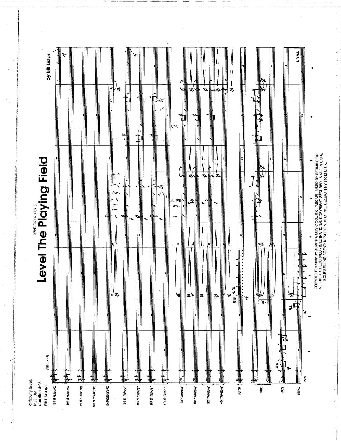 Level The Playing Field (B.Liston) Funk — sheet music preview