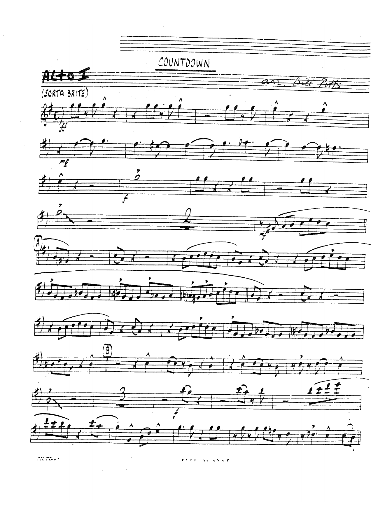 Countdown — sheet music preview