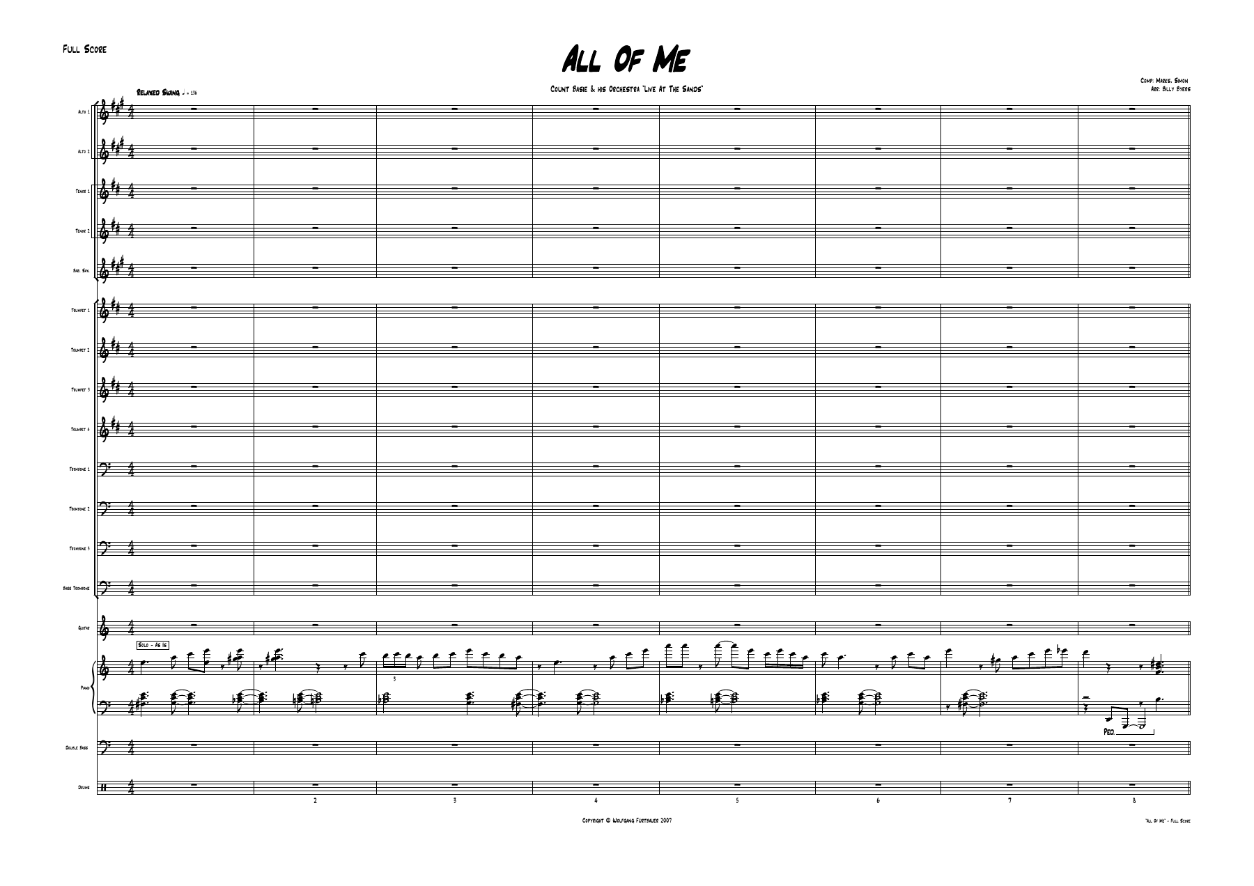 All Of Me (B.Byers) C.Basie — sheet music preview