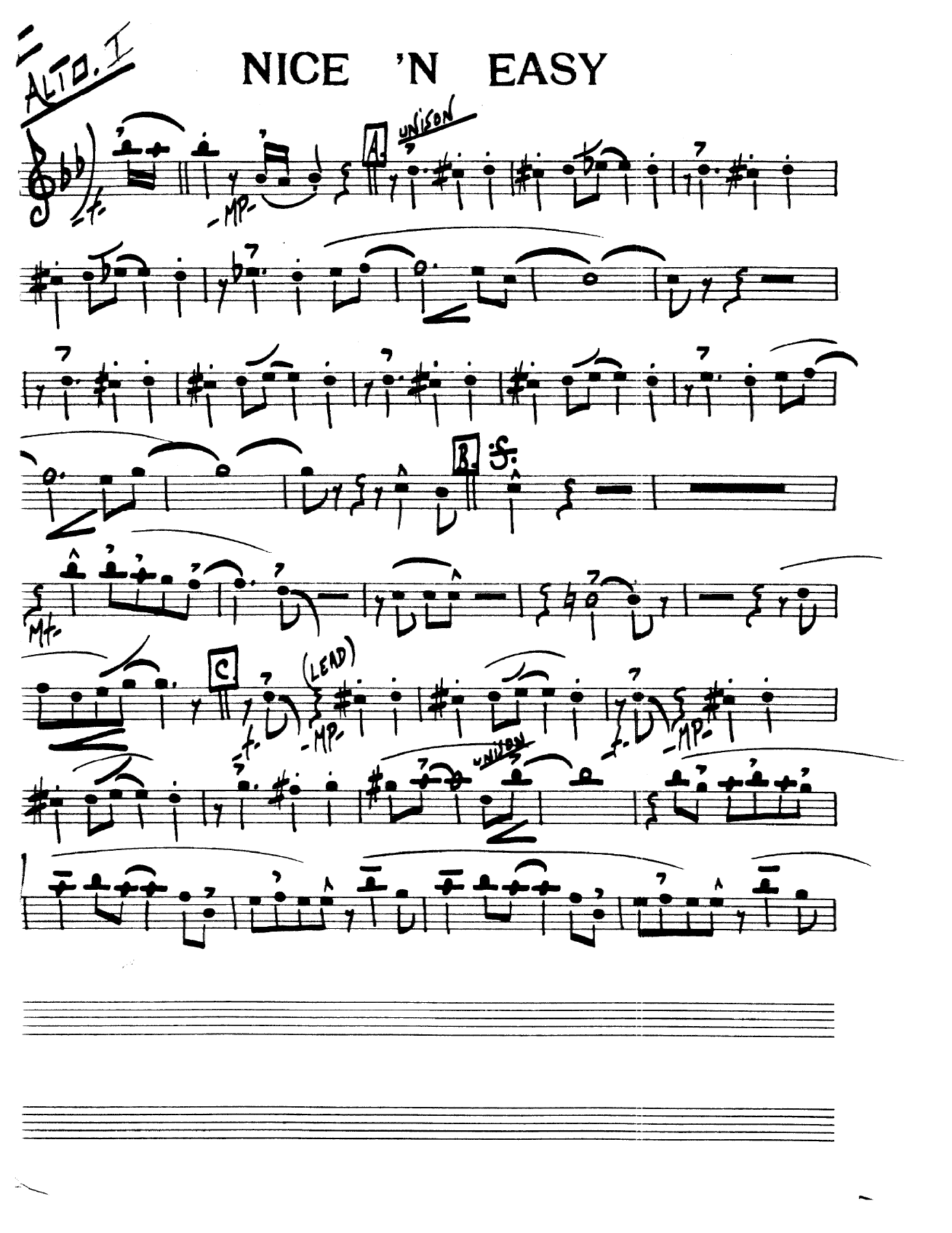 Nice & Easy (B.Byers) C.Baise — sheet music preview