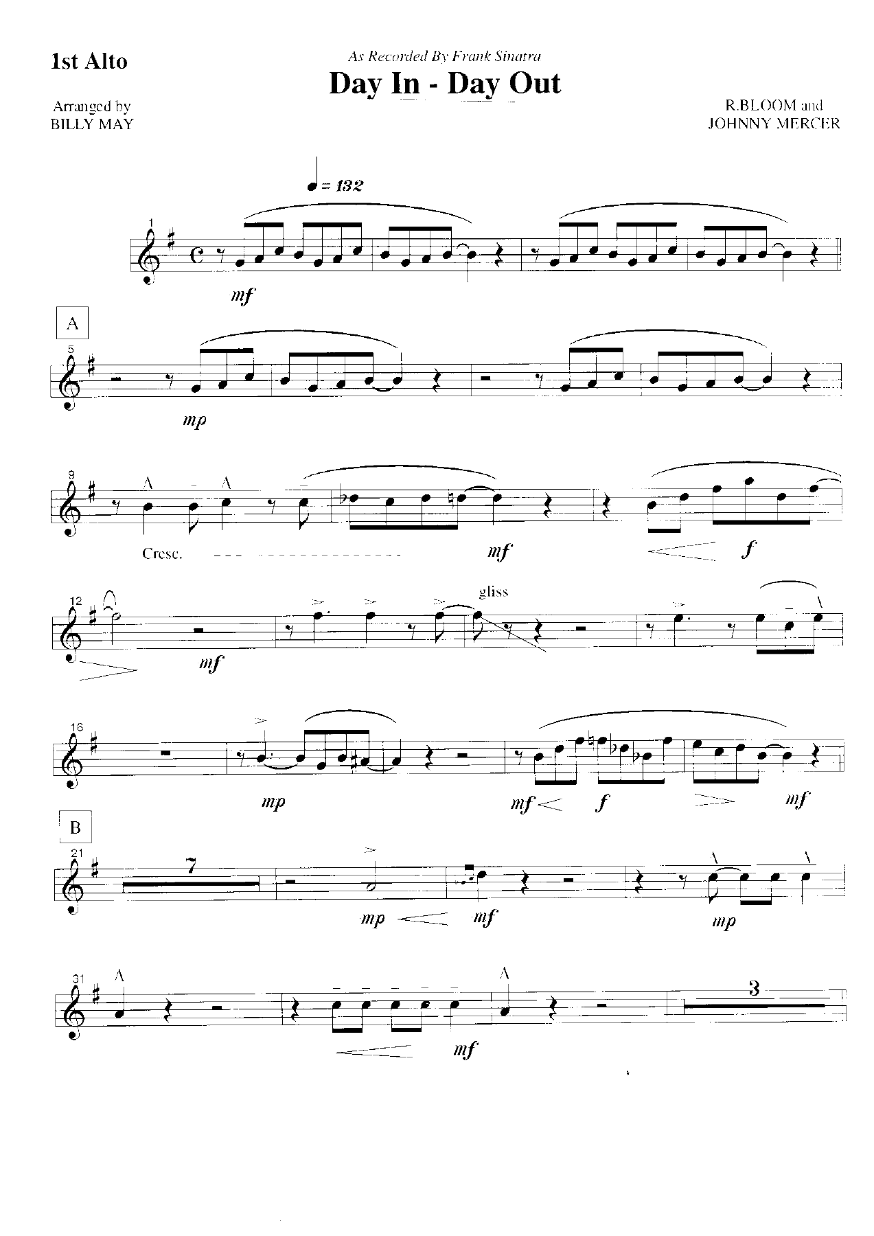 Day In — sheet music preview