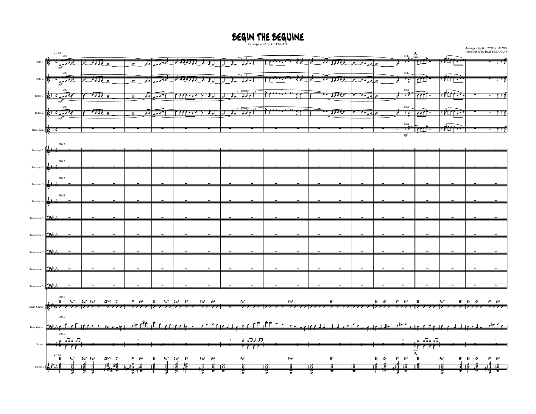Begin The Beguine (B.Eberhart) T.Heath — sheet music preview