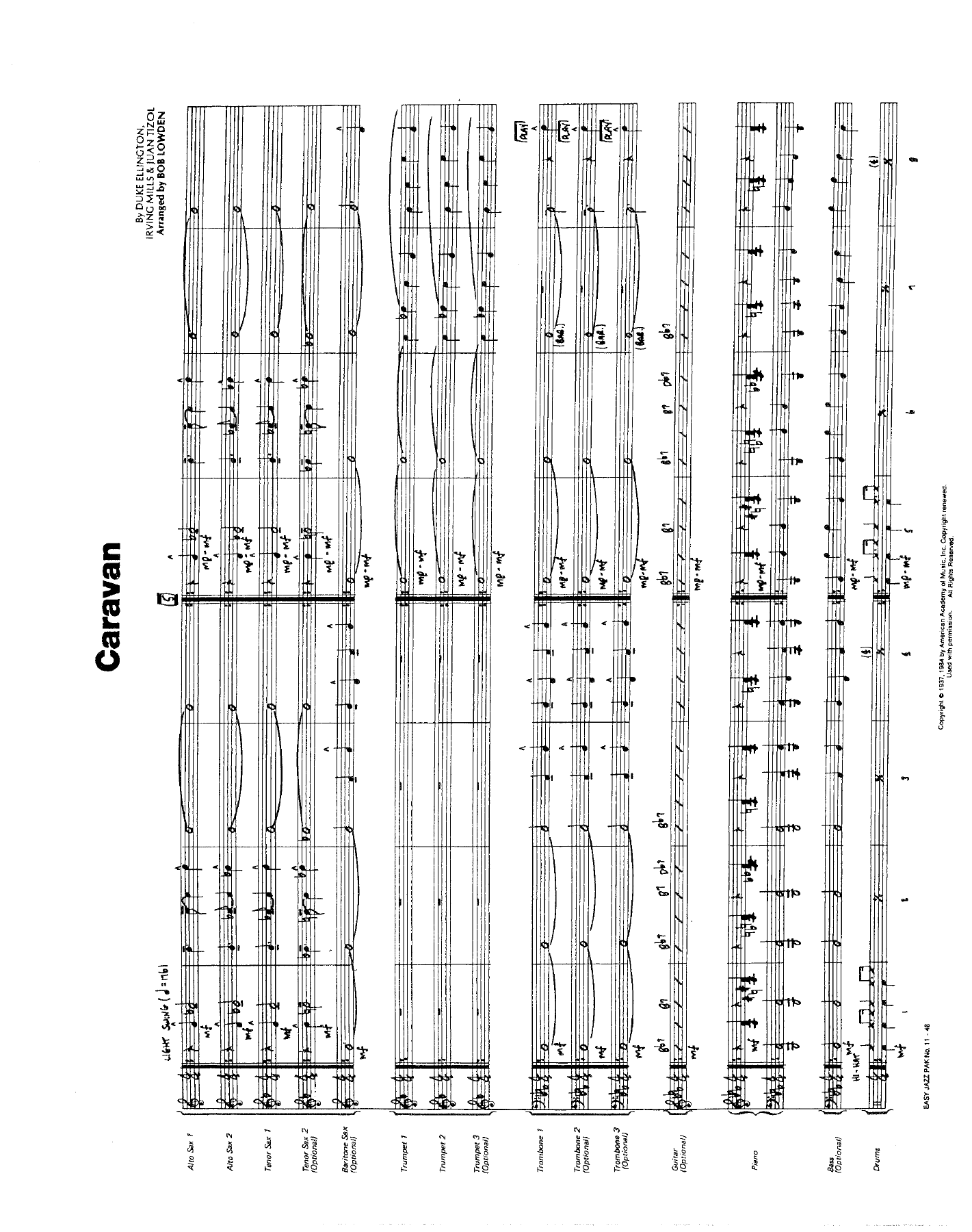 Caravan — sheet music preview