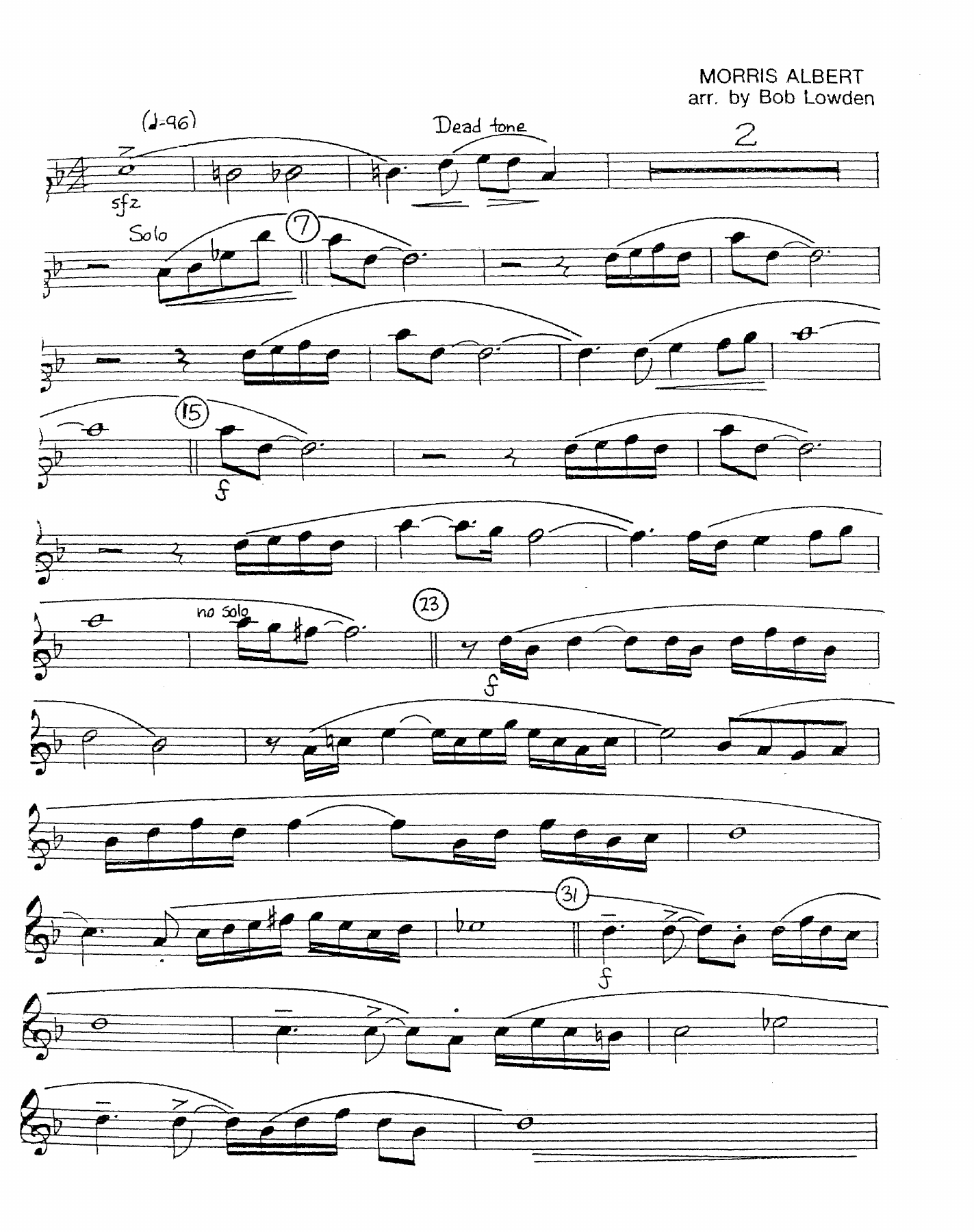 Feelings — sheet music preview