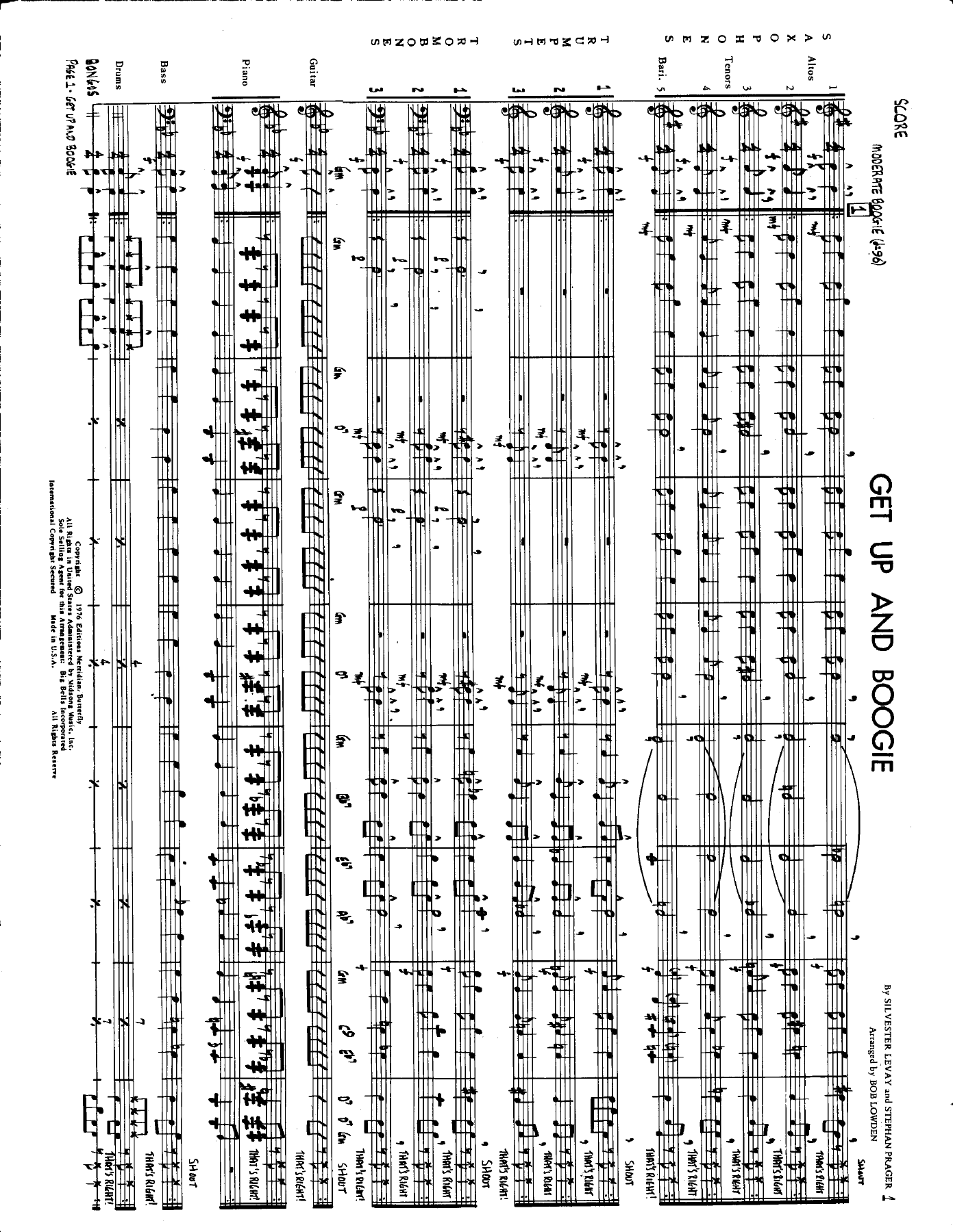 Get Up And Boogie — sheet music preview