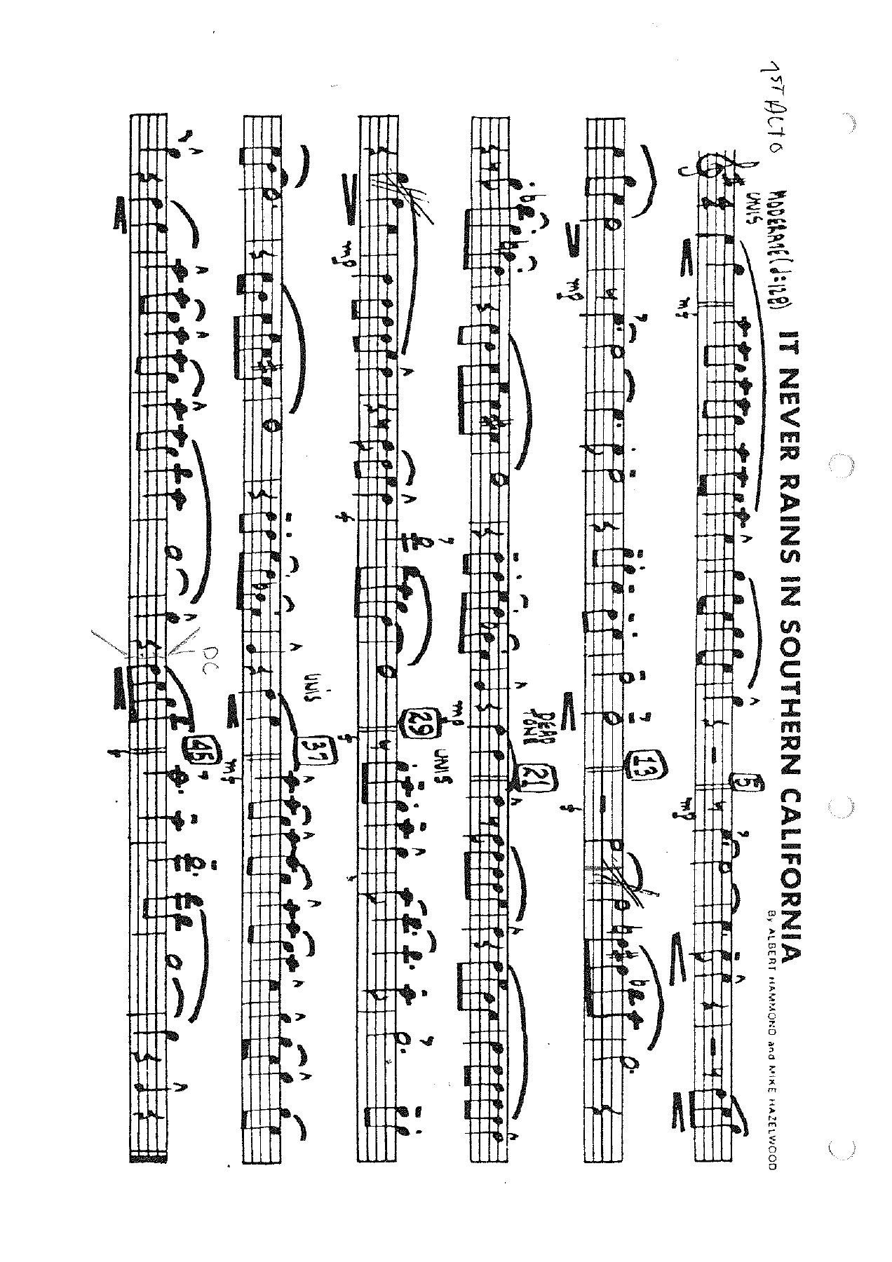 It Never Rains In Southerm California — sheet music preview