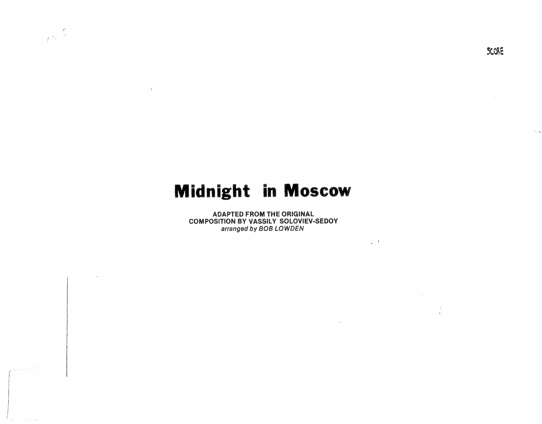 Midnight In Moscow — sheet music preview