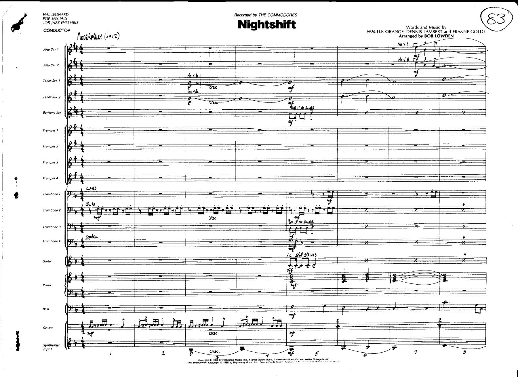 Nightshift — sheet music preview