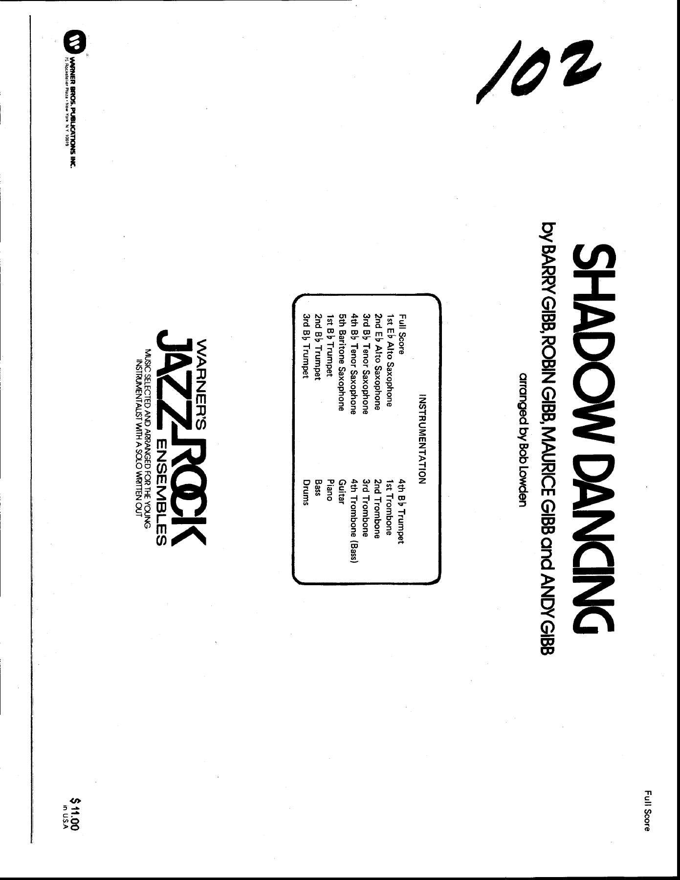 Shadow Dancing — sheet music preview