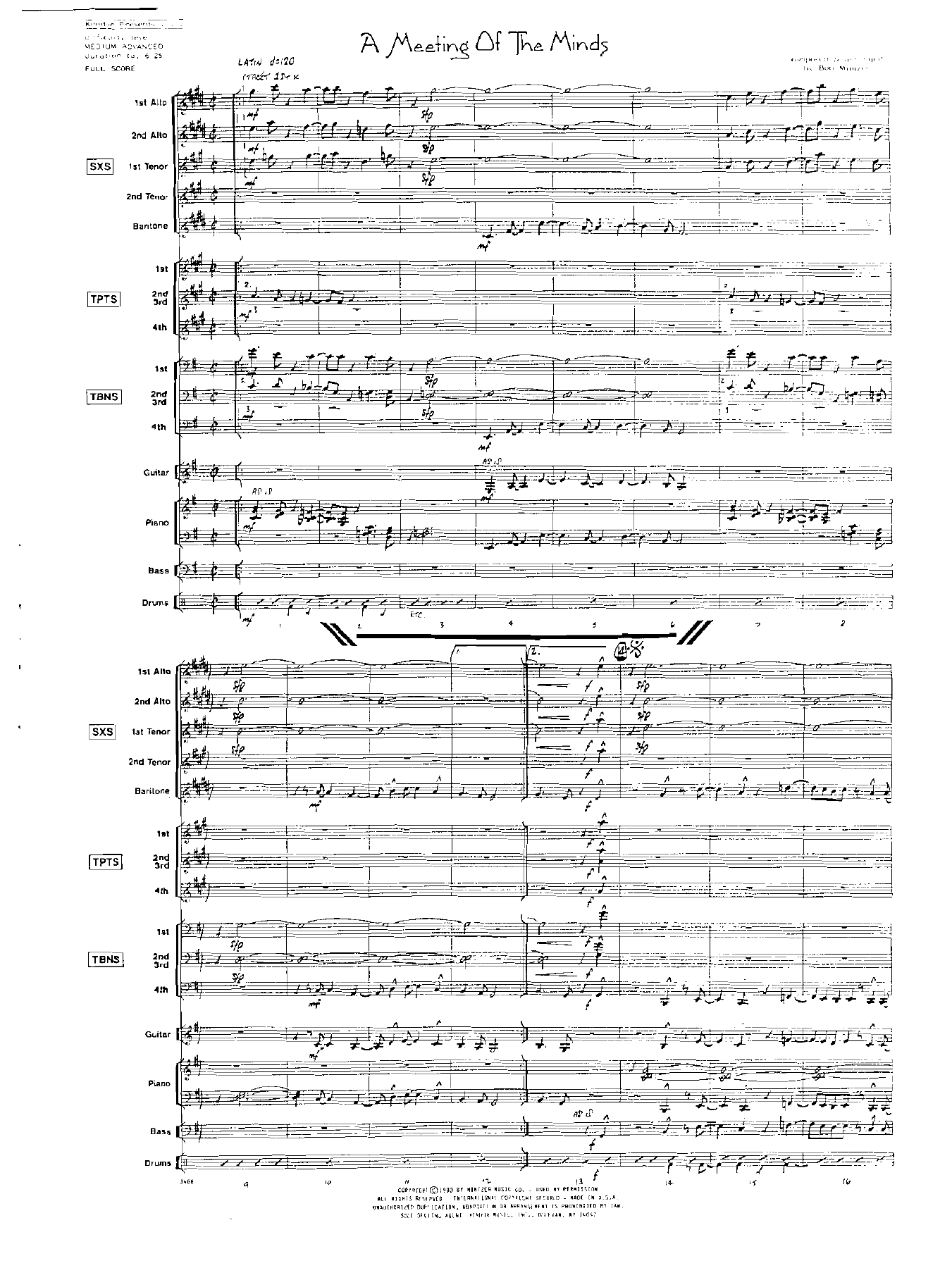 A Meeting Of The Minds (B.Mintzer) MP3 — sheet music preview