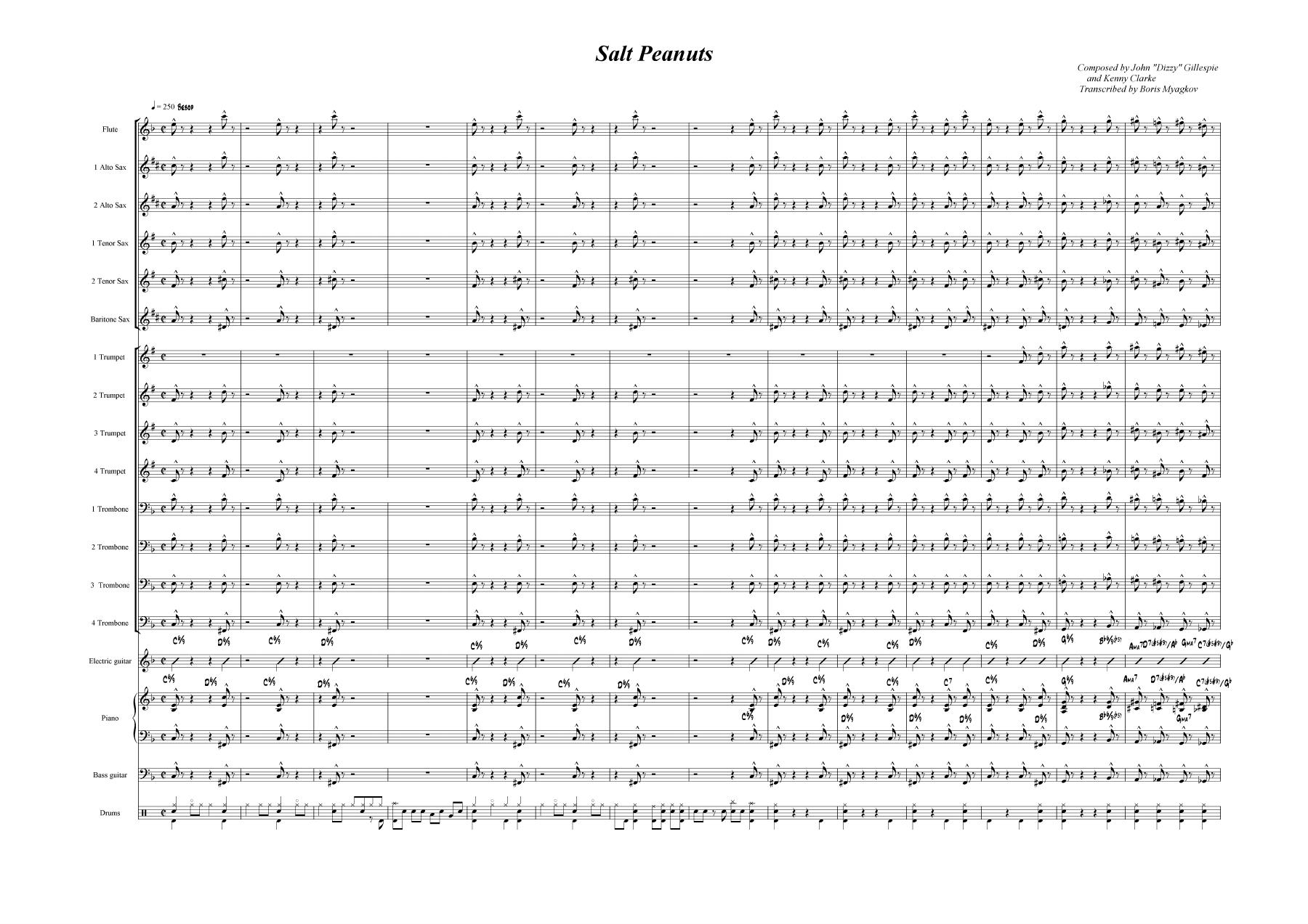 Salt Peanuts — sheet music preview