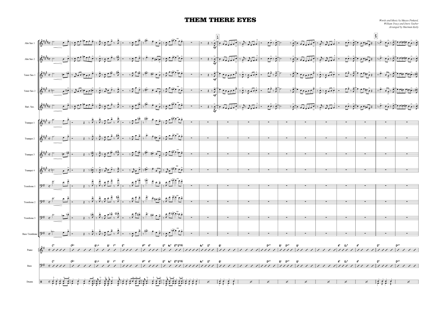 Them There Eyes (B.Myagkov) S.Kelly — sheet music preview