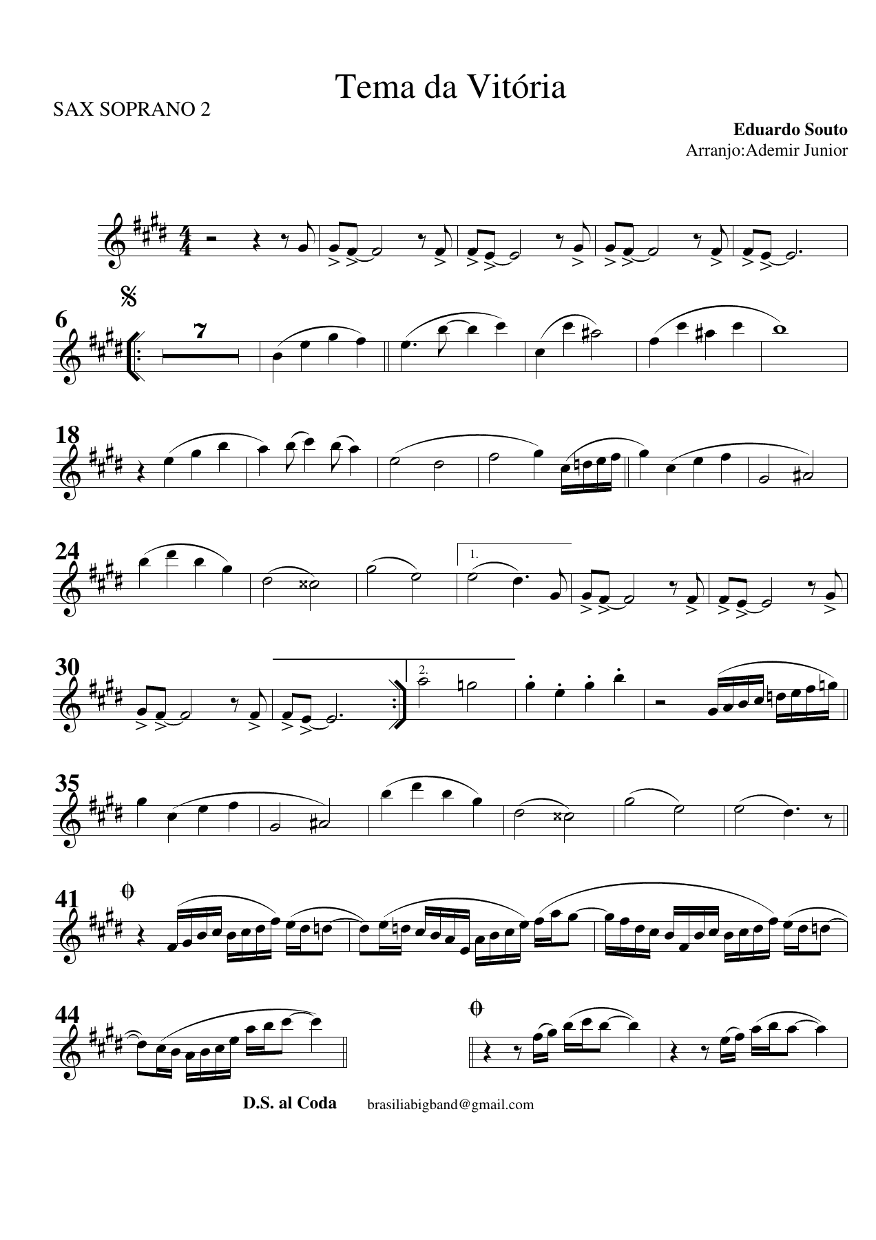 Tema Da Vitoria — sheet music preview