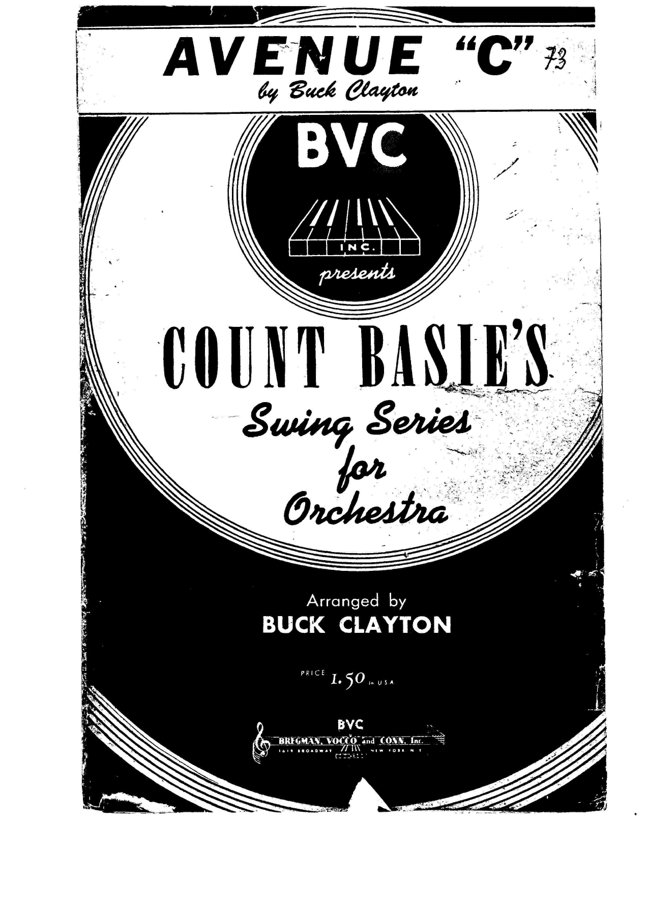 Avenue C (Back Clayton ) 33 — sheet music preview