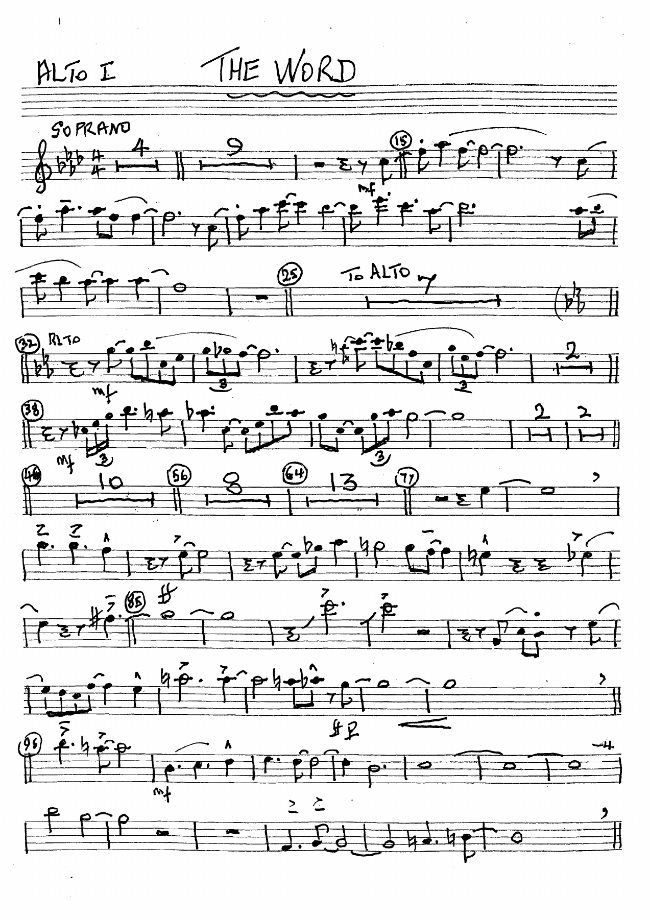 The Word (D.Piestrup) B.Rich) MP3 — sheet music preview