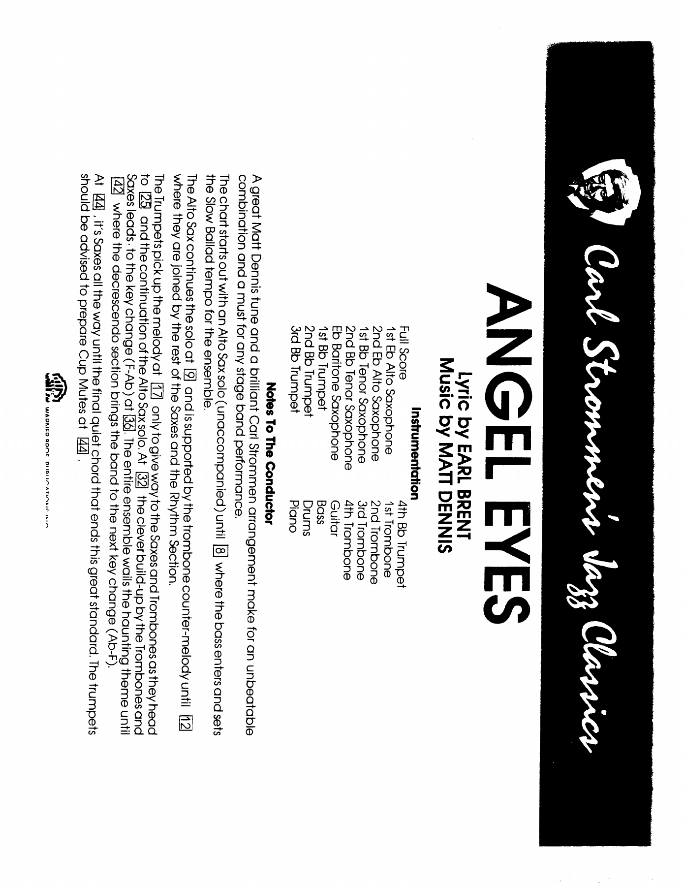 Angel Eyes — sheet music preview
