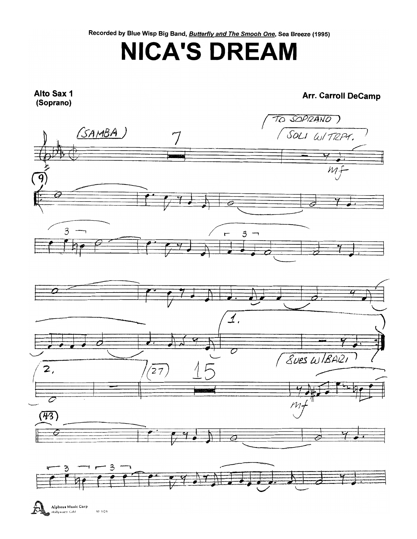 Nica's Dream — sheet music preview