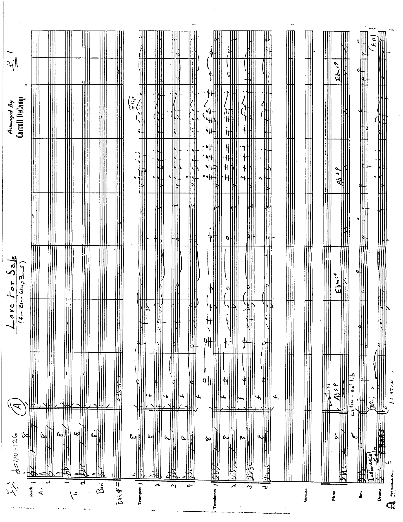 Love For Sale (C.DeCamp — sheet music preview
