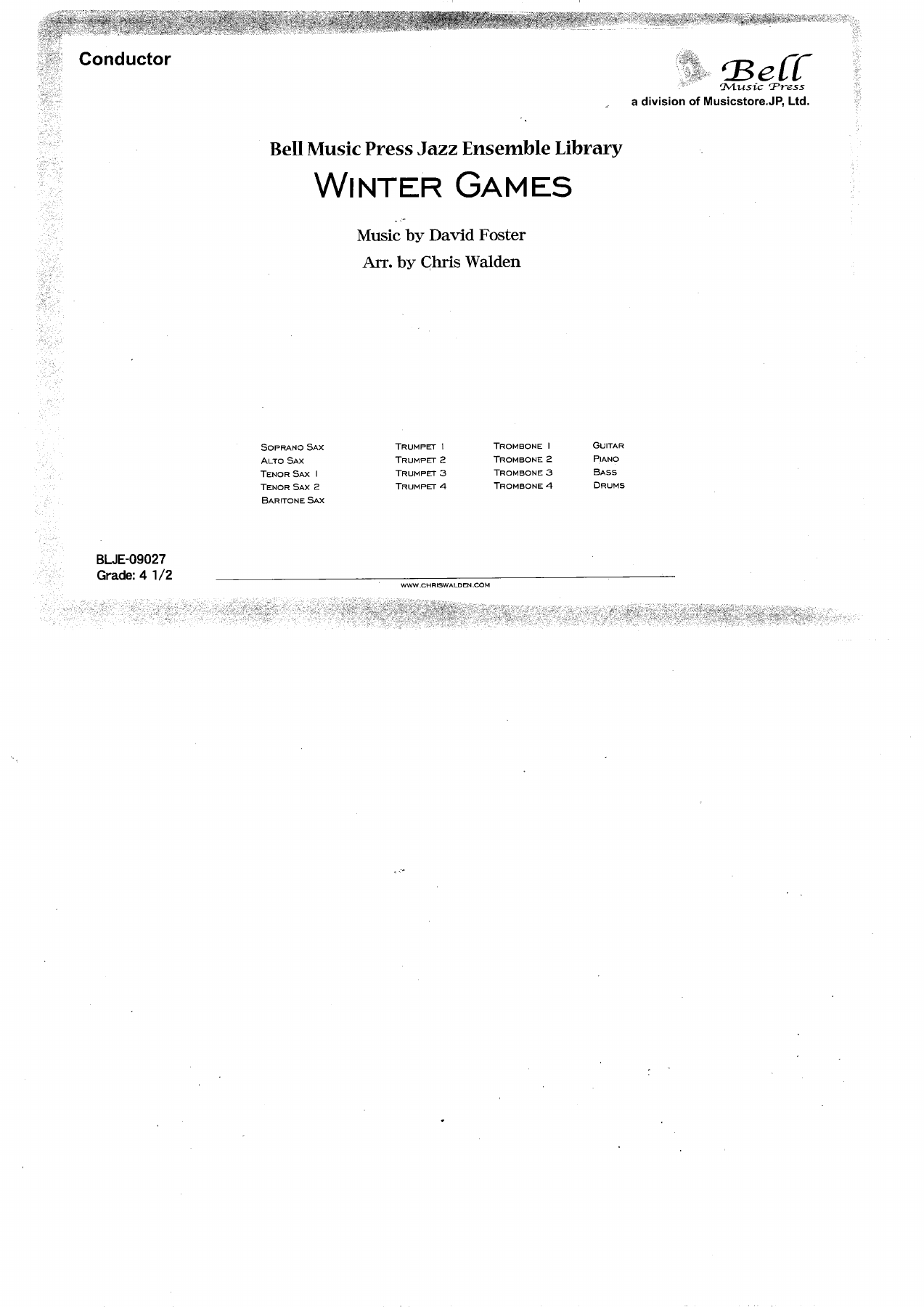Winter Games (C.Walden) MP3 — sheet music preview