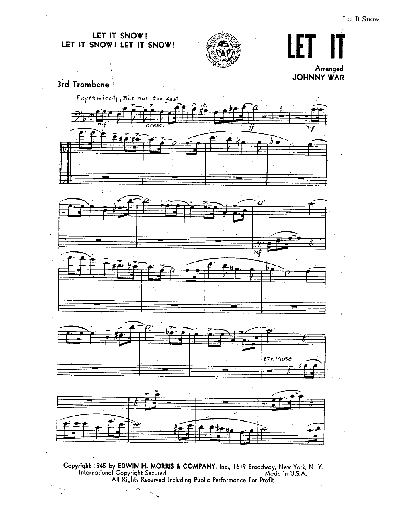Let It Snow — sheet music preview