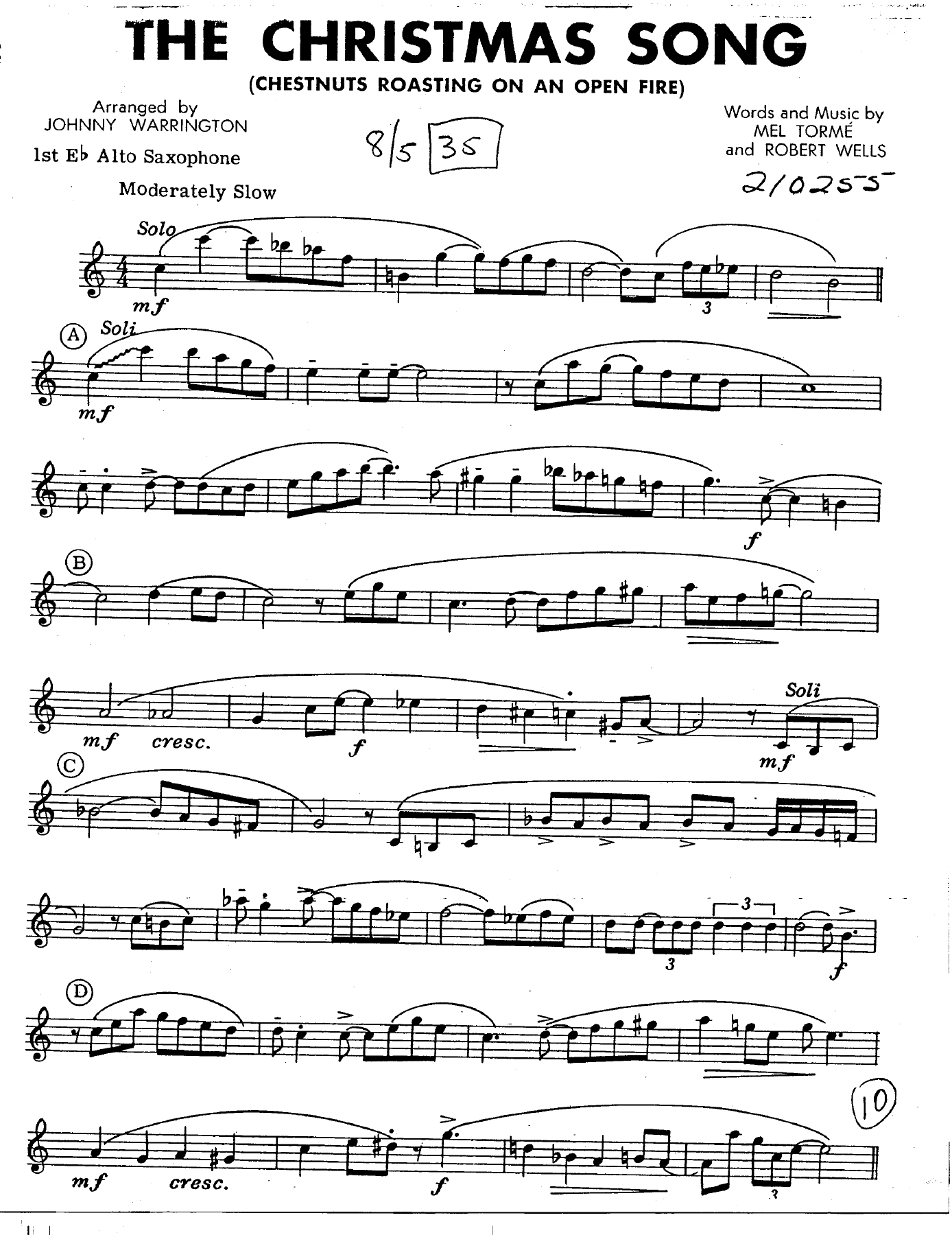 The Christmas Song — sheet music preview