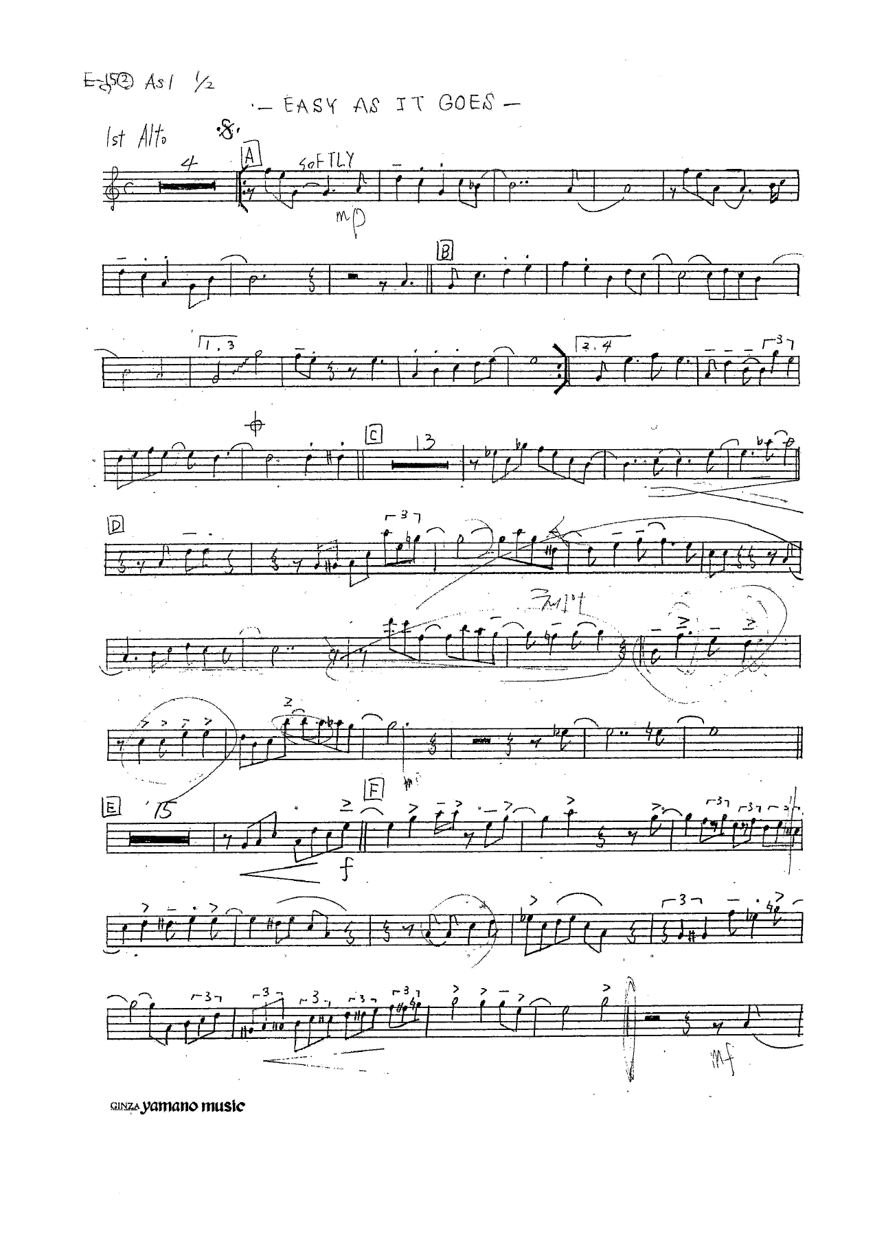 A Night At El Morocco (Easy As It Goes) C.Basie — sheet music preview