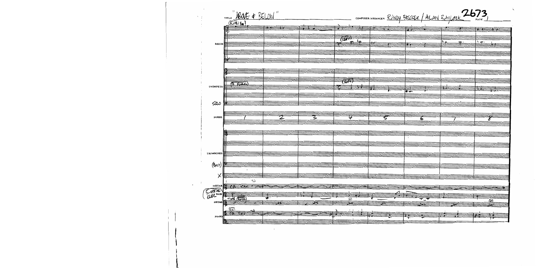 Above And Below — sheet music preview
