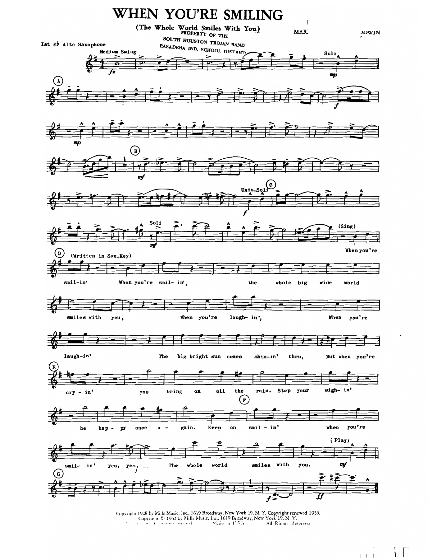 When You're Smiling — sheet music preview
